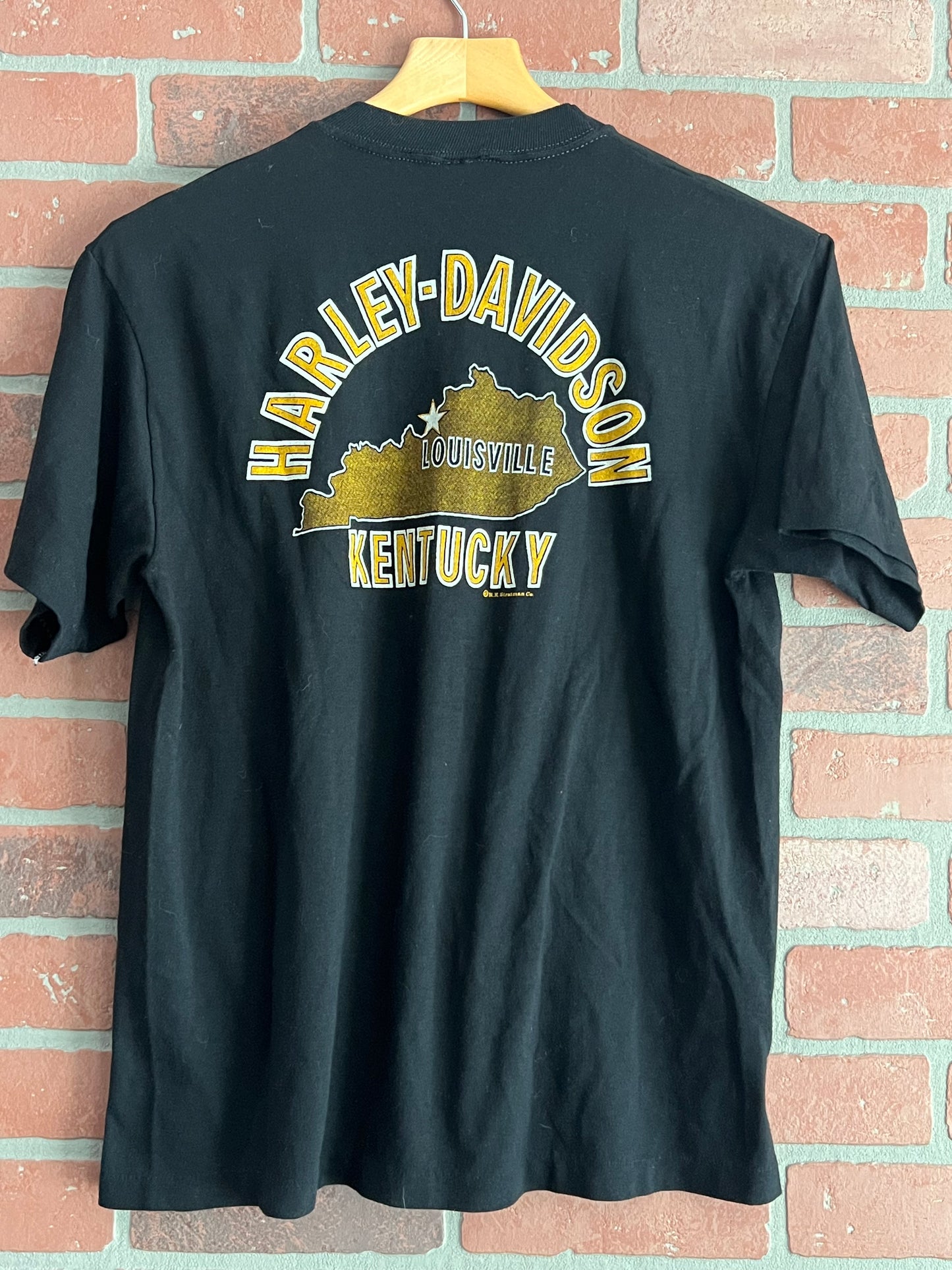 Vintage 80s Harley Davidson Eat Your Riceburner T Shirt Bikers Only