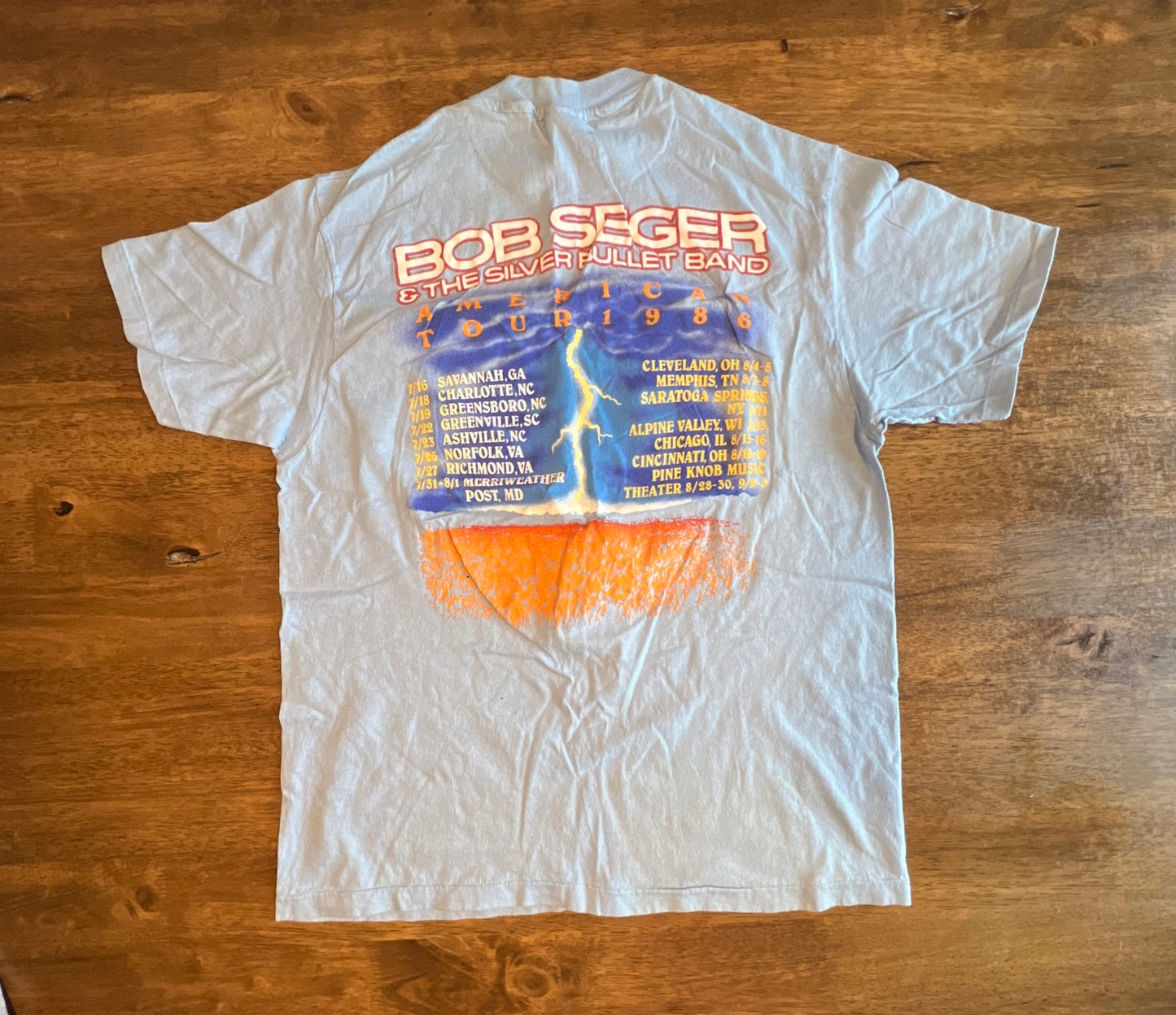Vintage 1989 Bob Seger American Storm Detroit Dates Concert Shirt Size Large