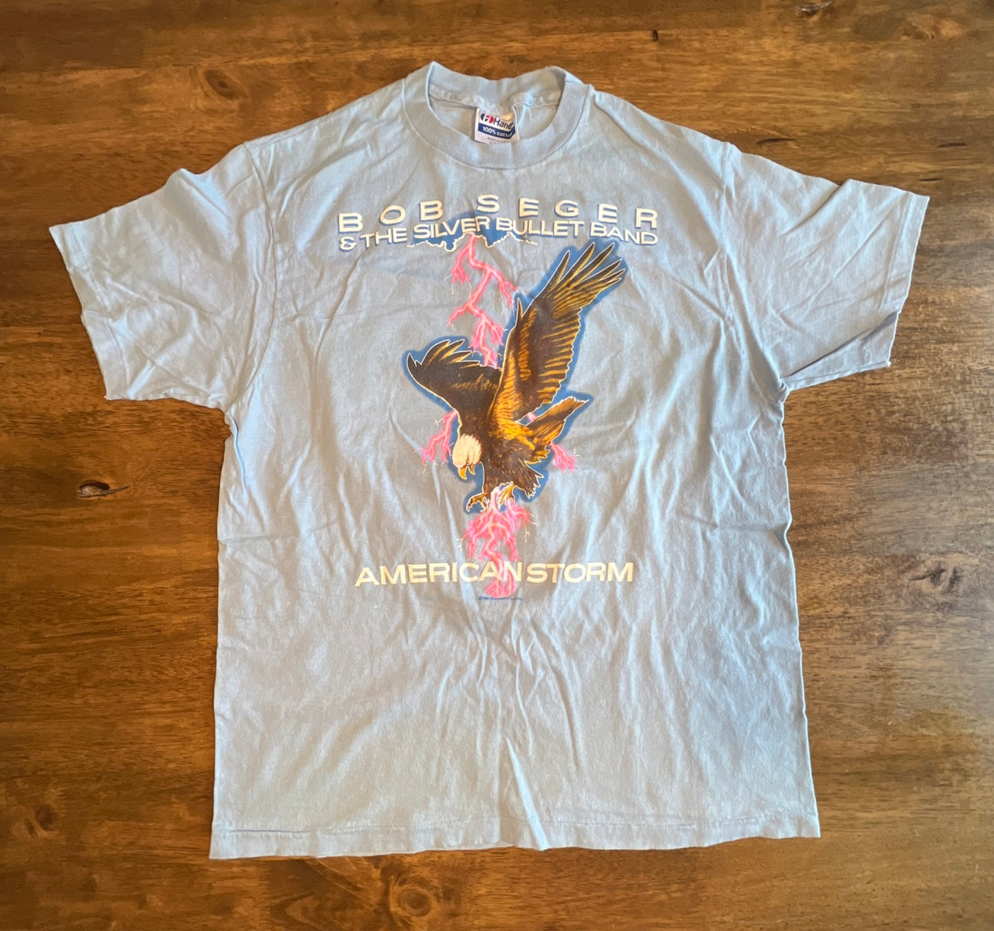 Vintage 1989 Bob Seger American Storm Detroit Dates Concert Shirt Size Large