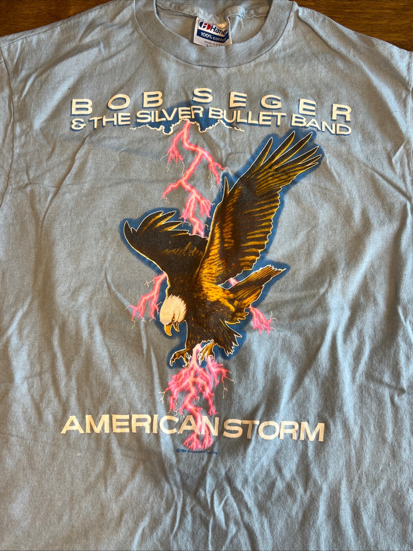 Vintage 1989 Bob Seger American Storm Detroit Dates Concert Shirt Size Large