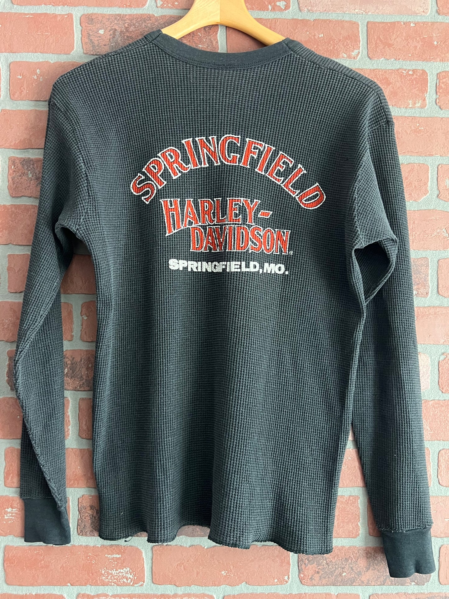 Vintage 80s Harley Davidson Long Sleeve Thermal Shirt