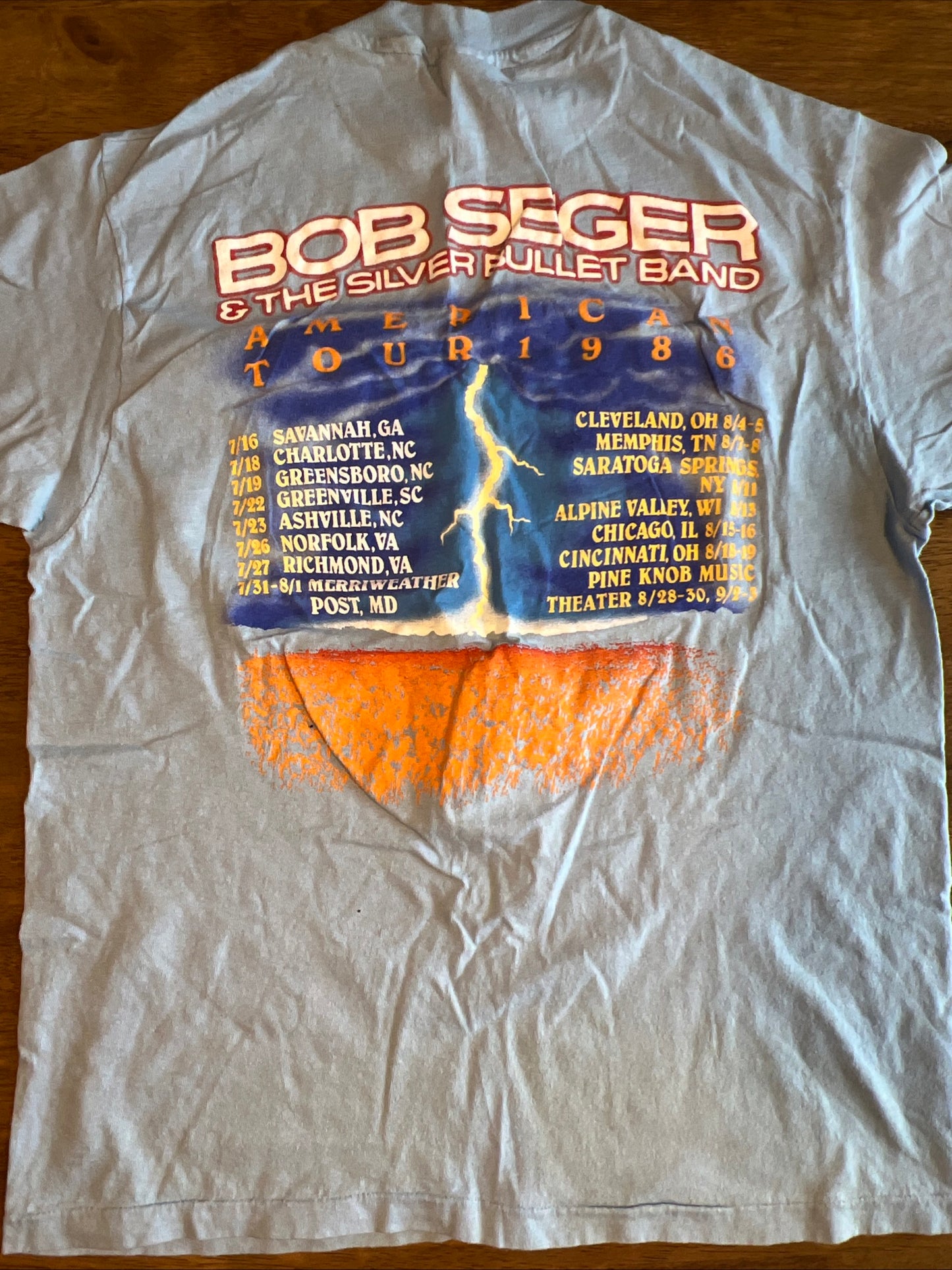 Vintage 1989 Bob Seger American Storm Detroit Dates Concert Shirt Size Large