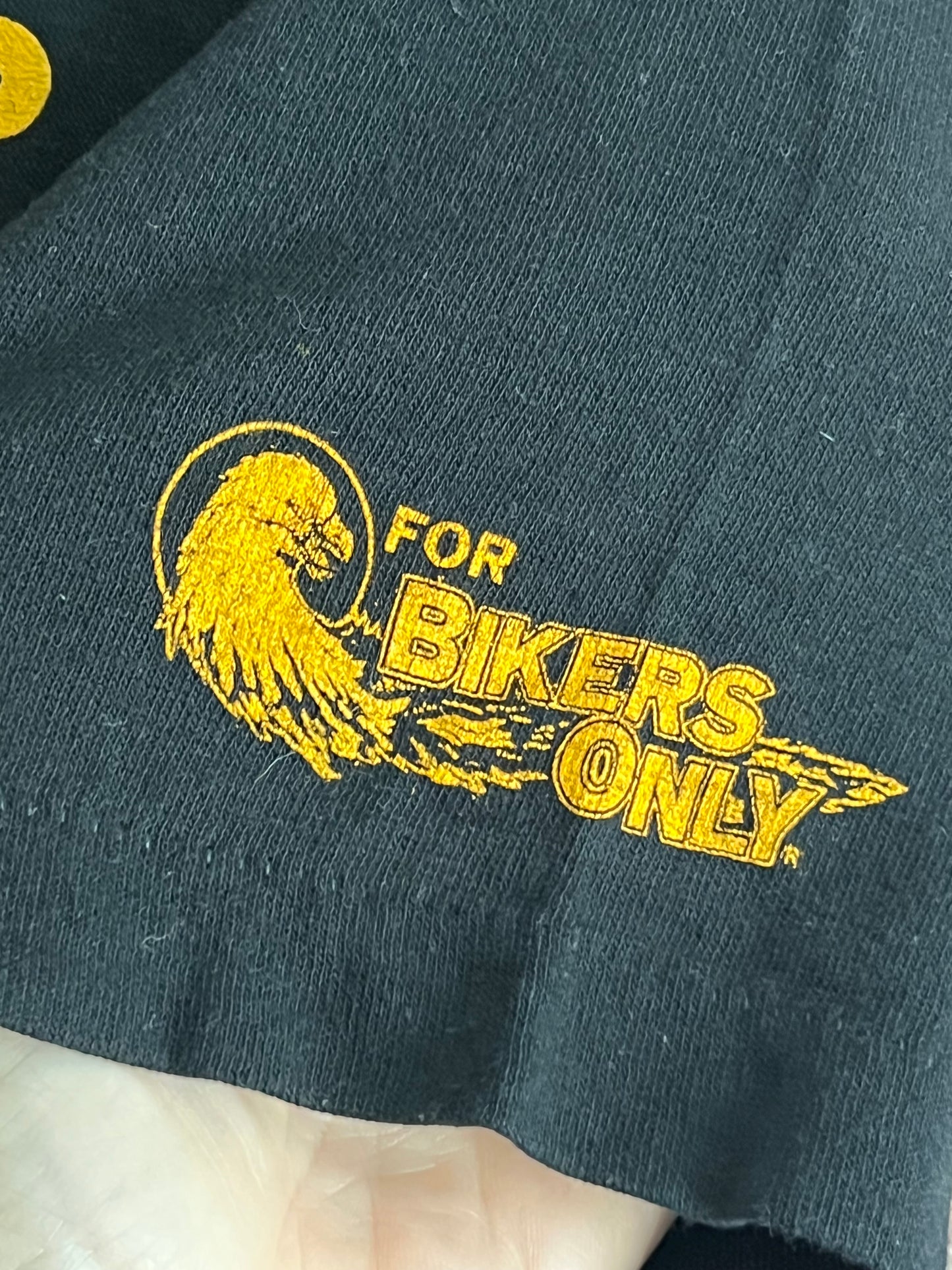 Vintage 80s Harley Davidson Eat Your Riceburner T Shirt Bikers Only