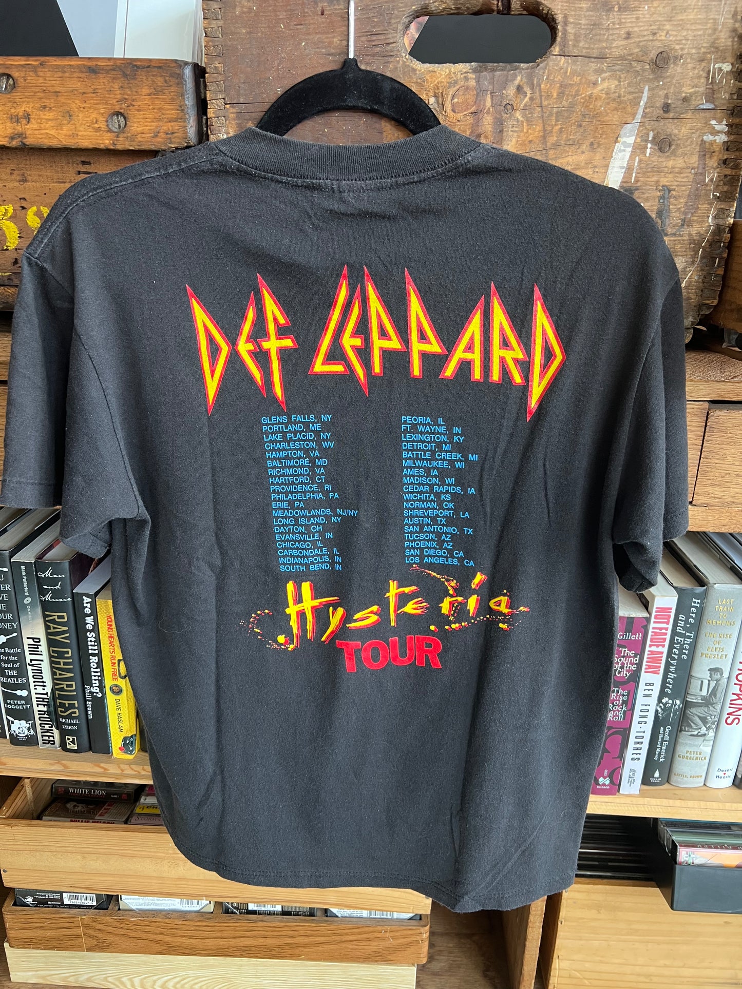 Vintage 80s Def Leppard Hysteria Concert Tour Band Tee Shirt