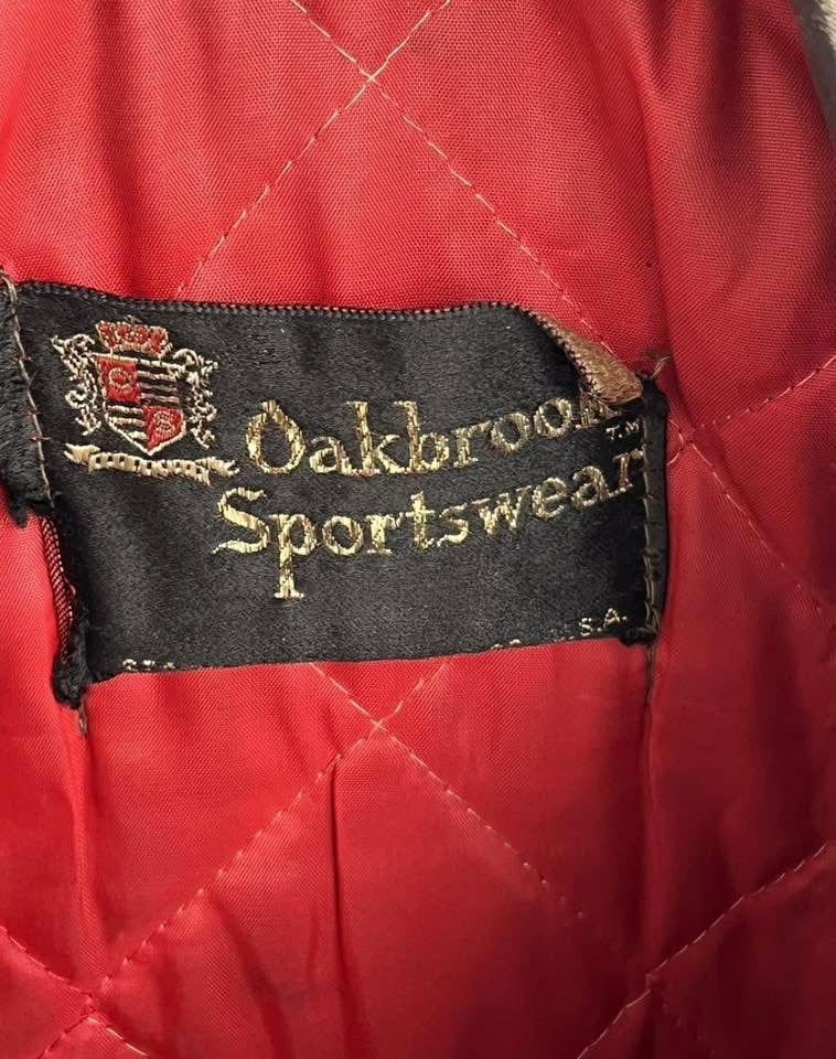 1950s Leather D Pocket Motorcycle Jacket Oakbrook Sportswear