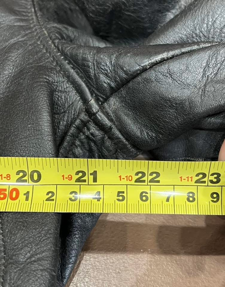 1950s Leather D Pocket Motorcycle Jacket Oakbrook Sportswear