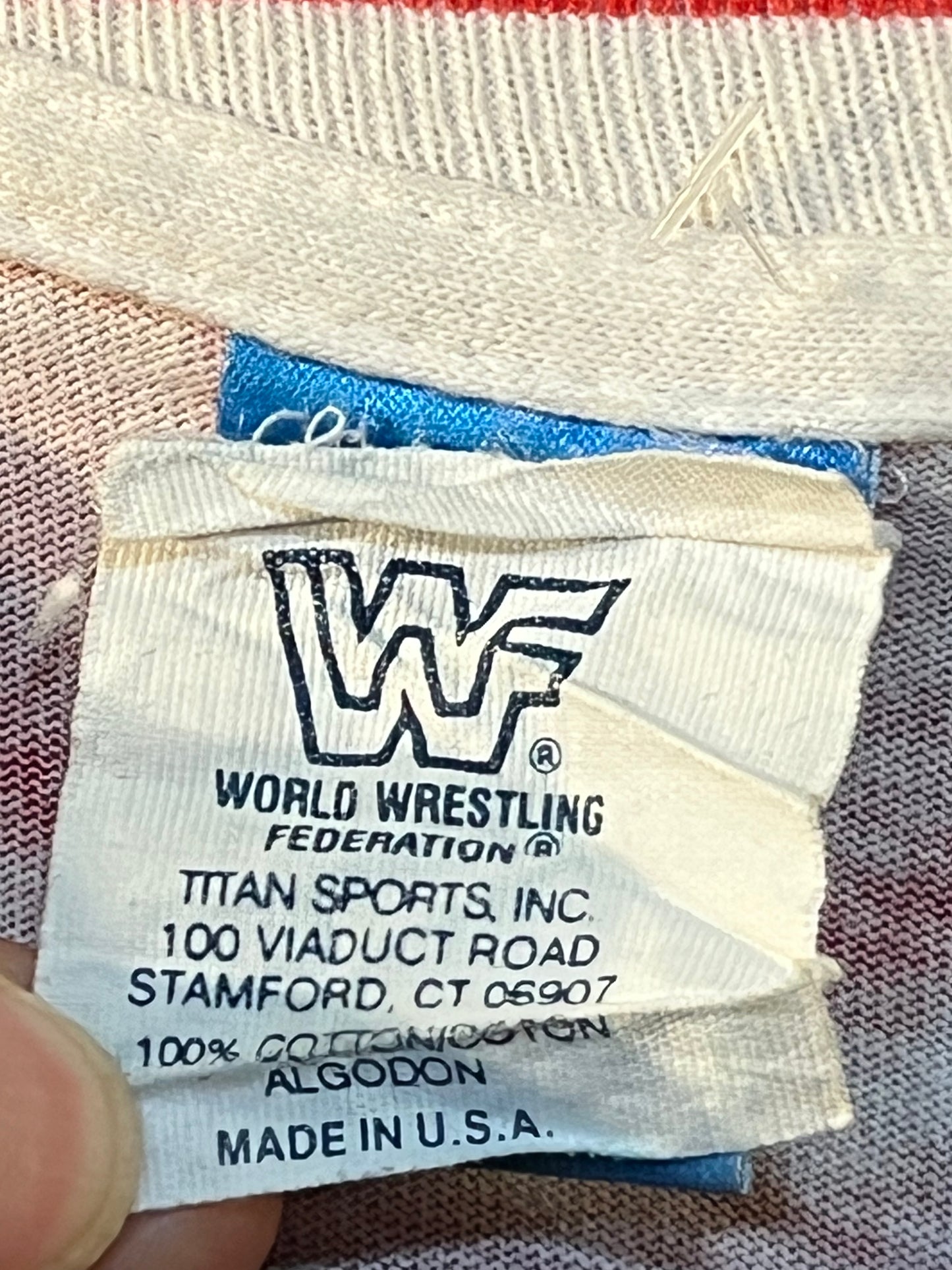 Vintage 90s Lex Luger AOP WWF Wrestling Shirt