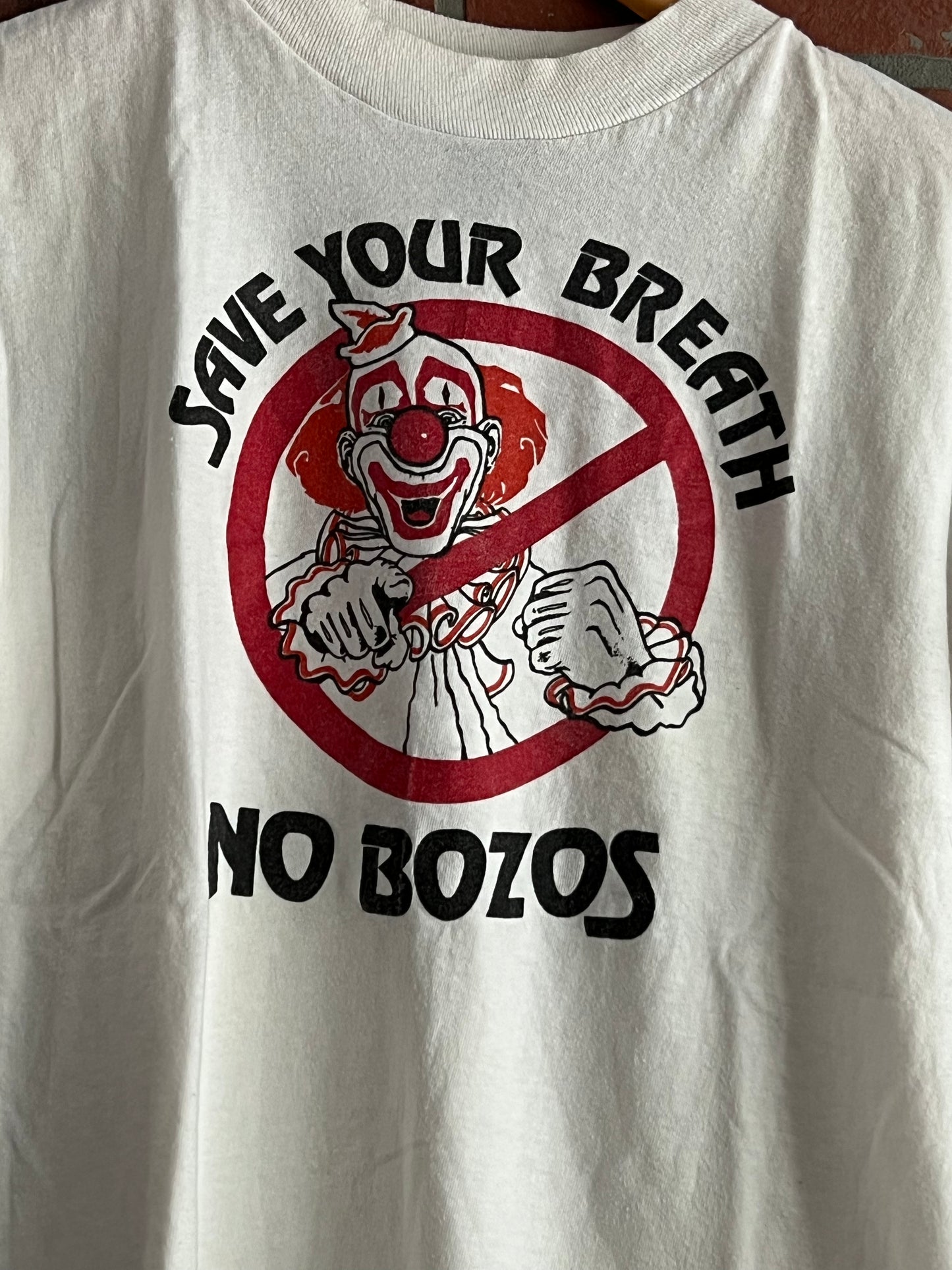 Vintage 80s No Bozos T Shirt as Worn By Eddie Van Halen