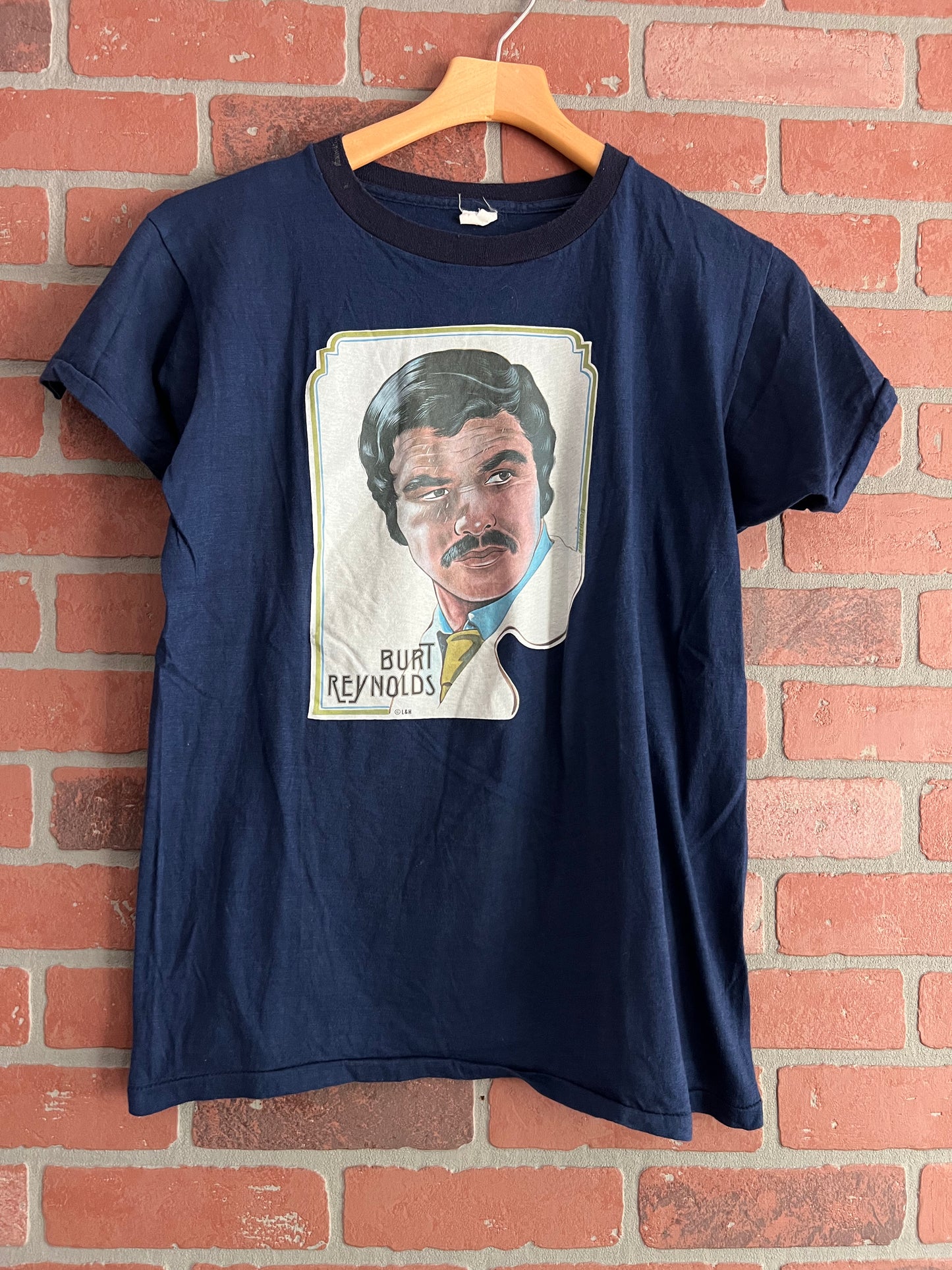 Vintage 70s Burt Reynolds Ringer Style T Shirt