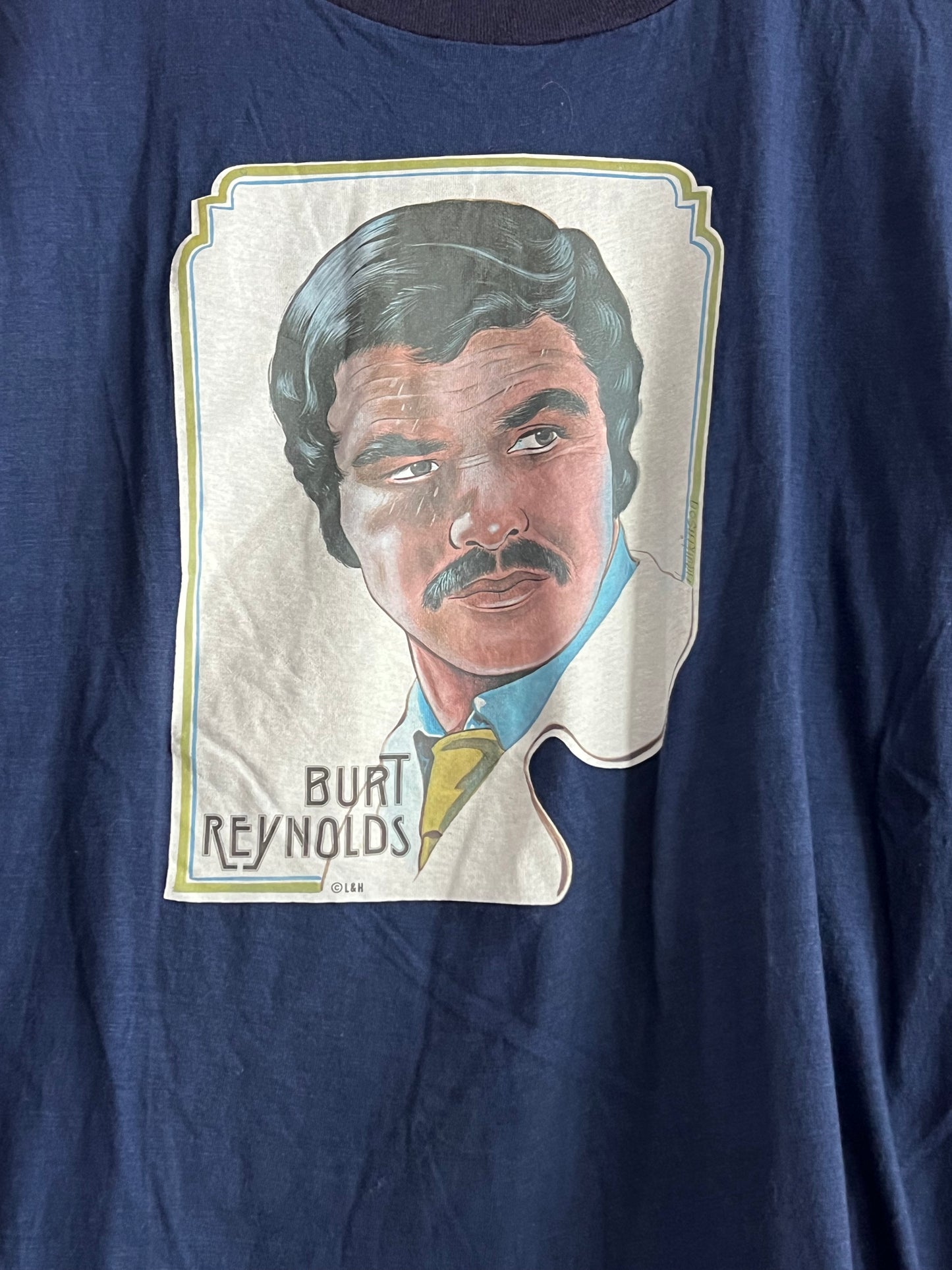 Vintage 70s Burt Reynolds Ringer Style T Shirt
