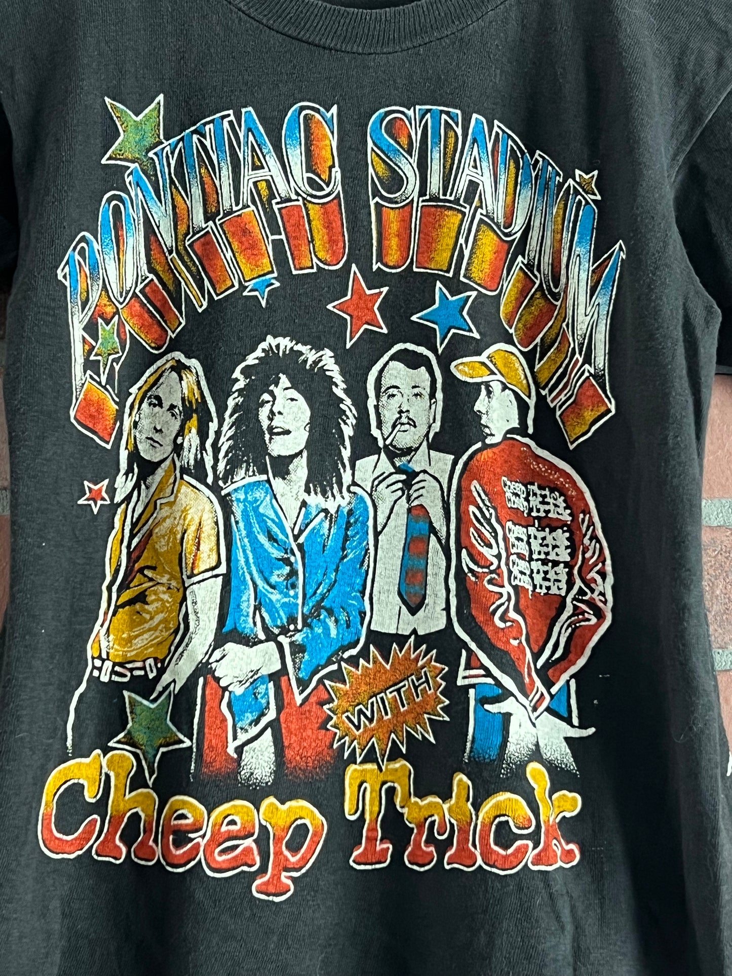 RARE 1979 Cheap Trick & Kiss Concert Tee Parking Lot Boot Band Shirt 70s
