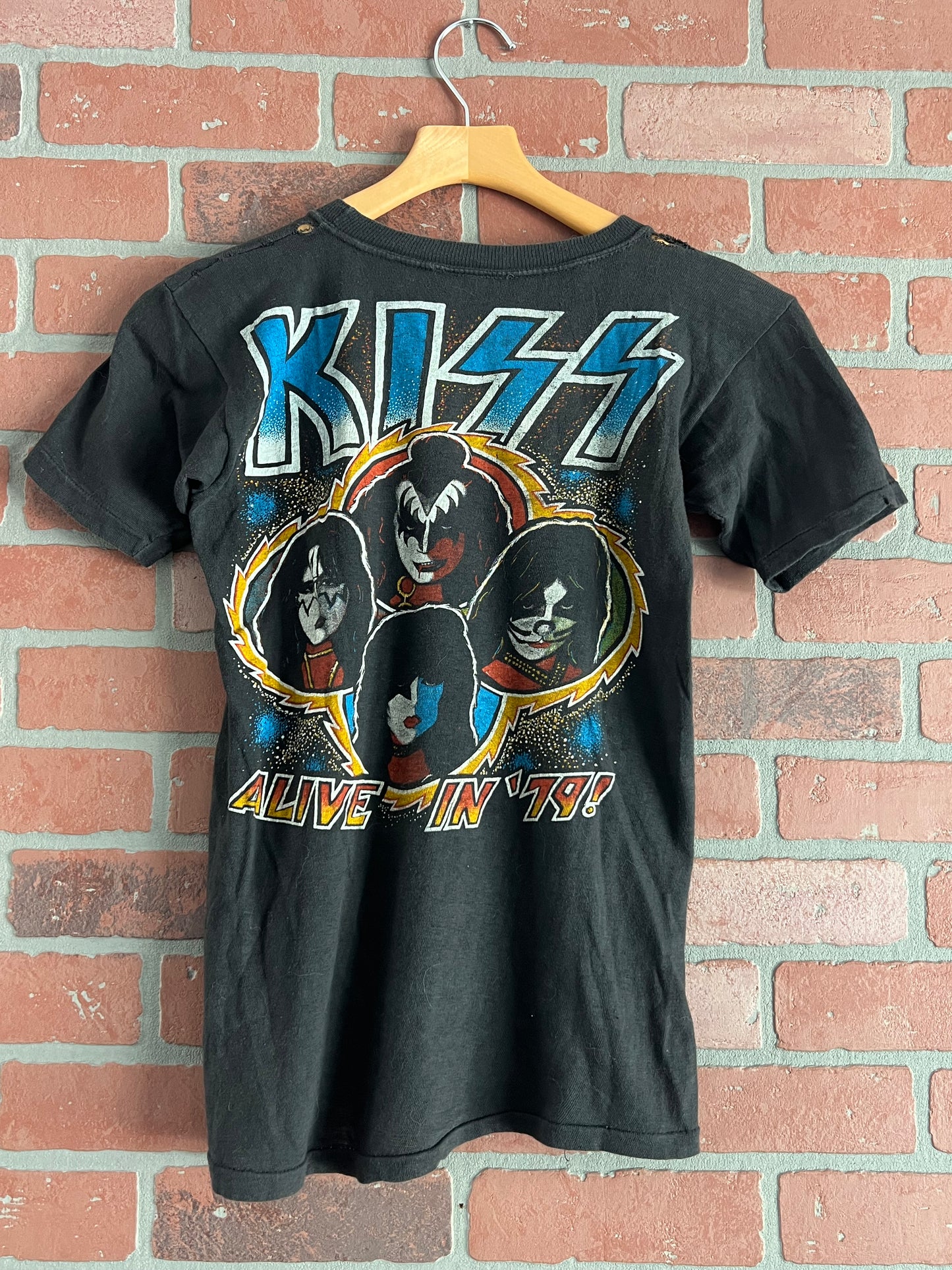 RARE 1979 Cheap Trick & Kiss Concert Tee Parking Lot Boot Band Shirt 70s