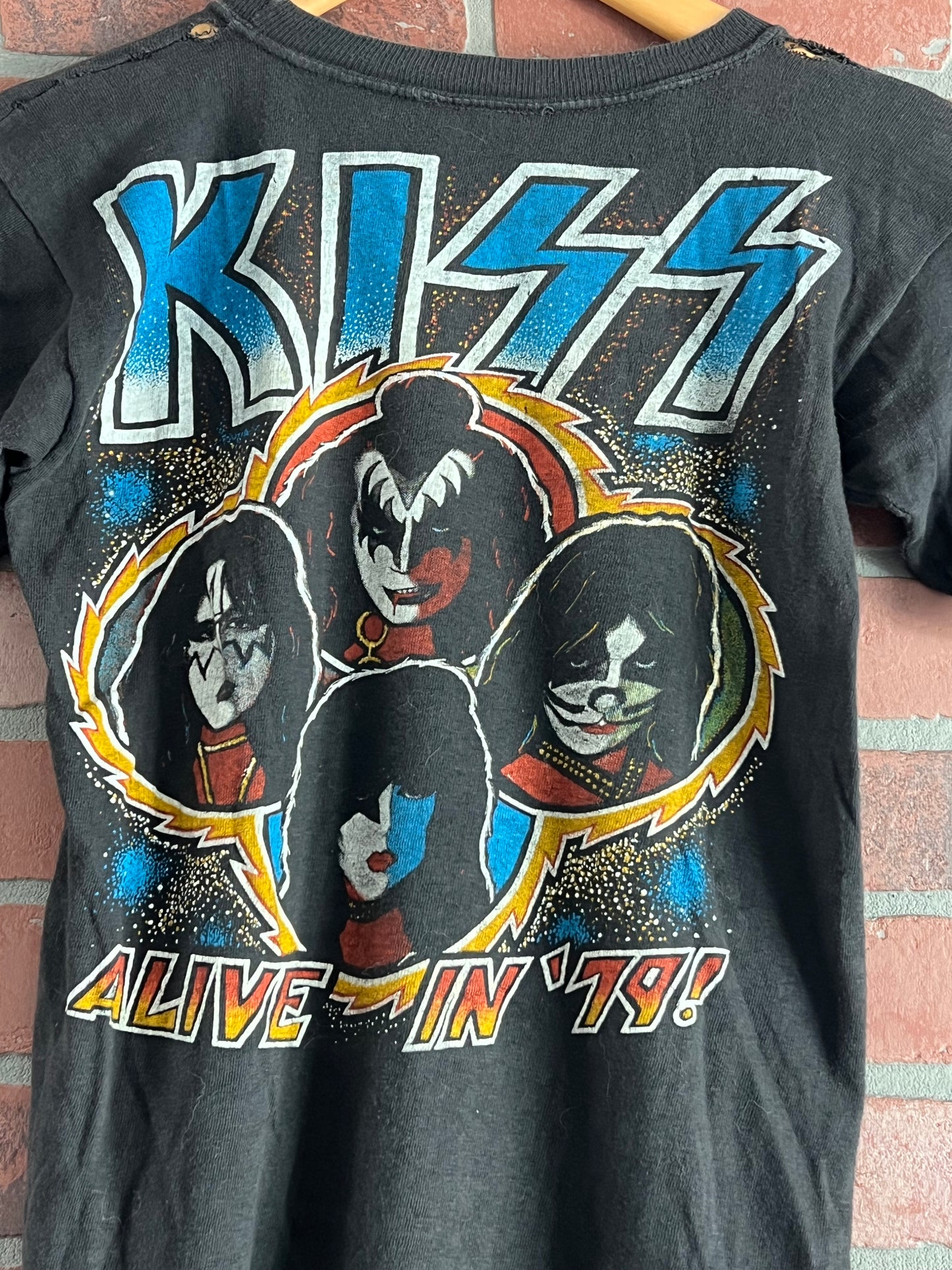 RARE 1979 Cheap Trick & Kiss Concert Tee Parking Lot Boot Band Shirt 70s