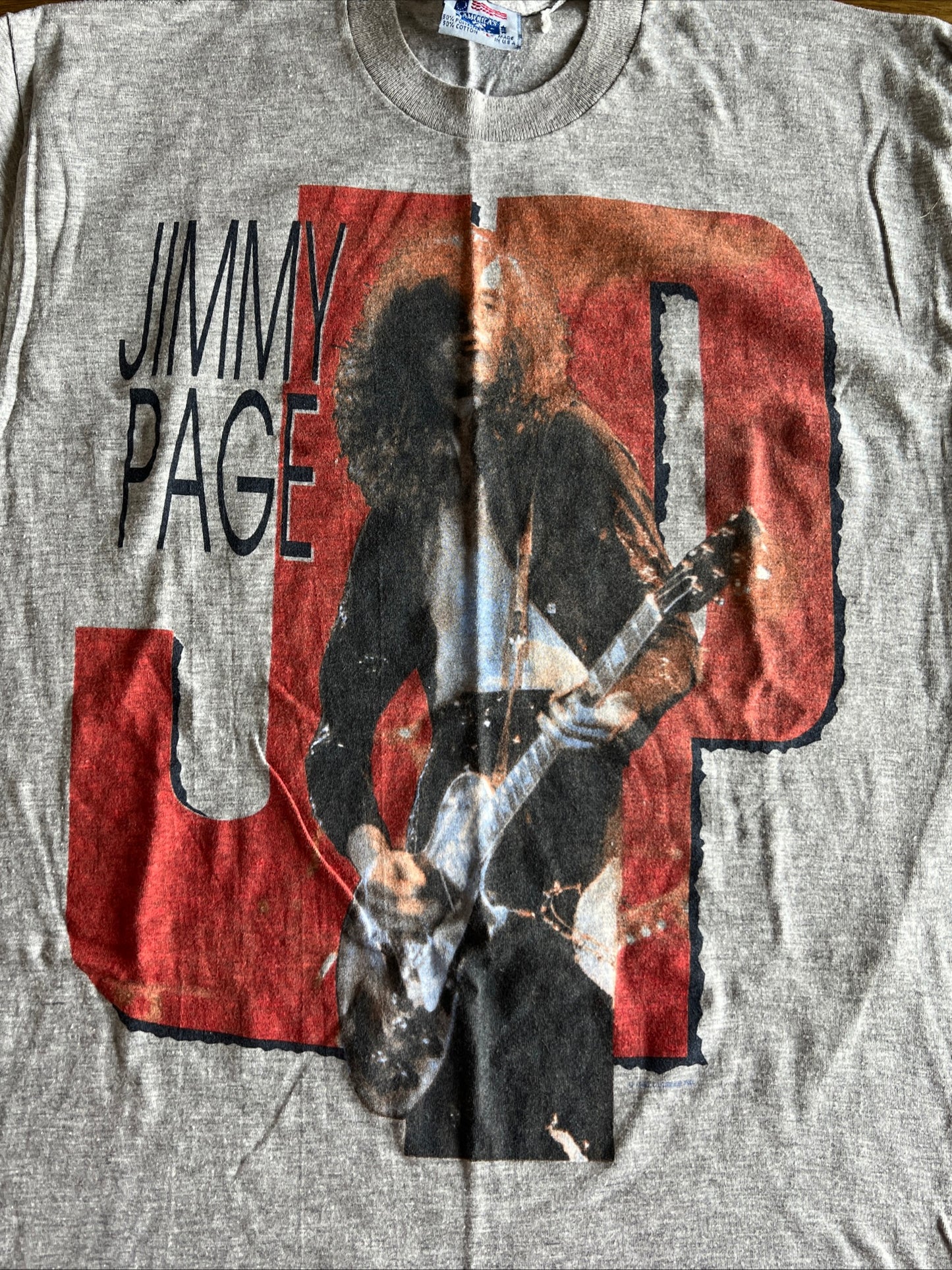 RARE Vintage 80’s 1988 Jimmy Page Led Zeppelin Rock Band T-Shirt Large