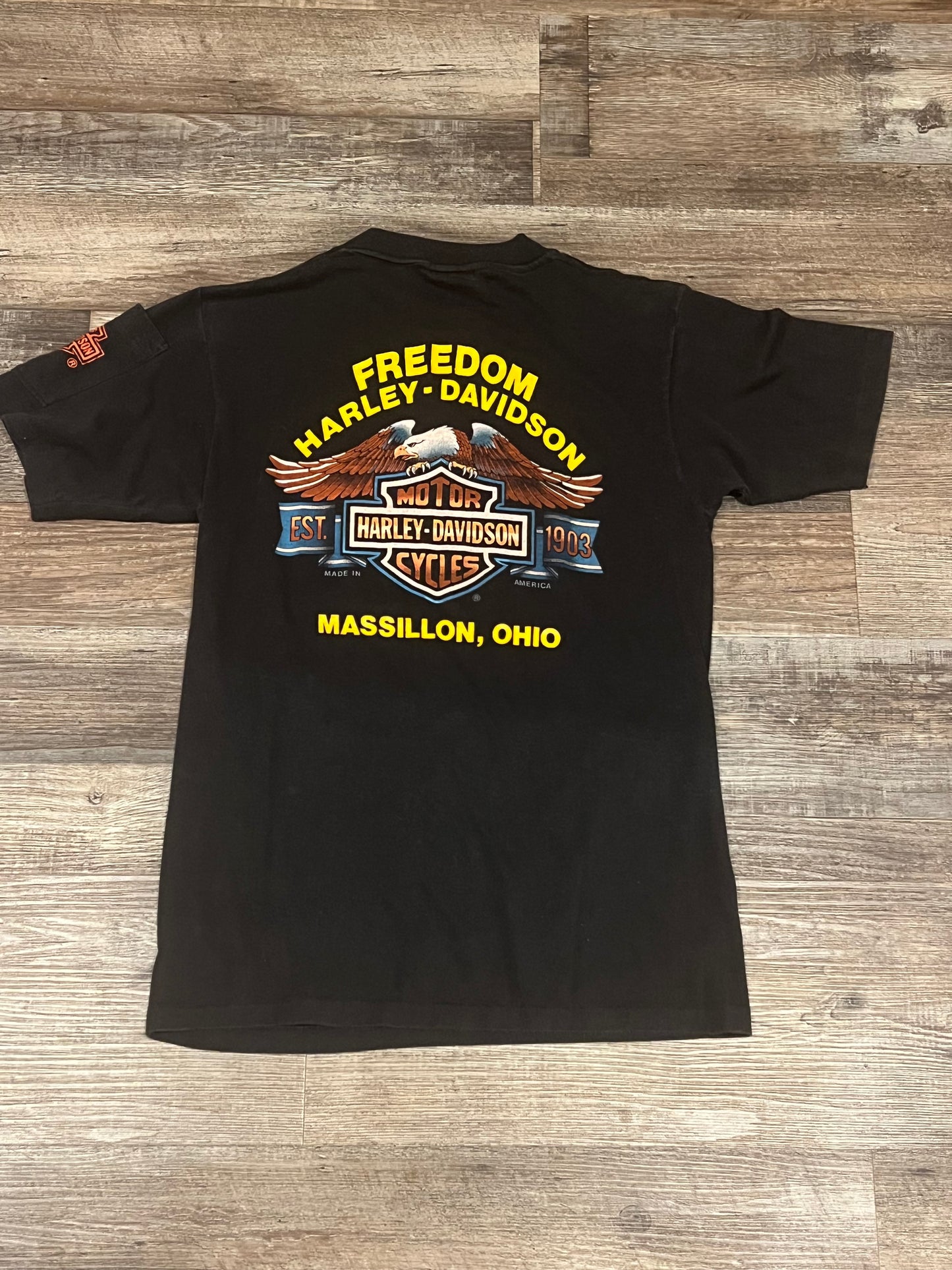 Vintage 1984 Harley Davidson 3D Emblem Made in USA single stitch T Shirt RARE Medium 80s