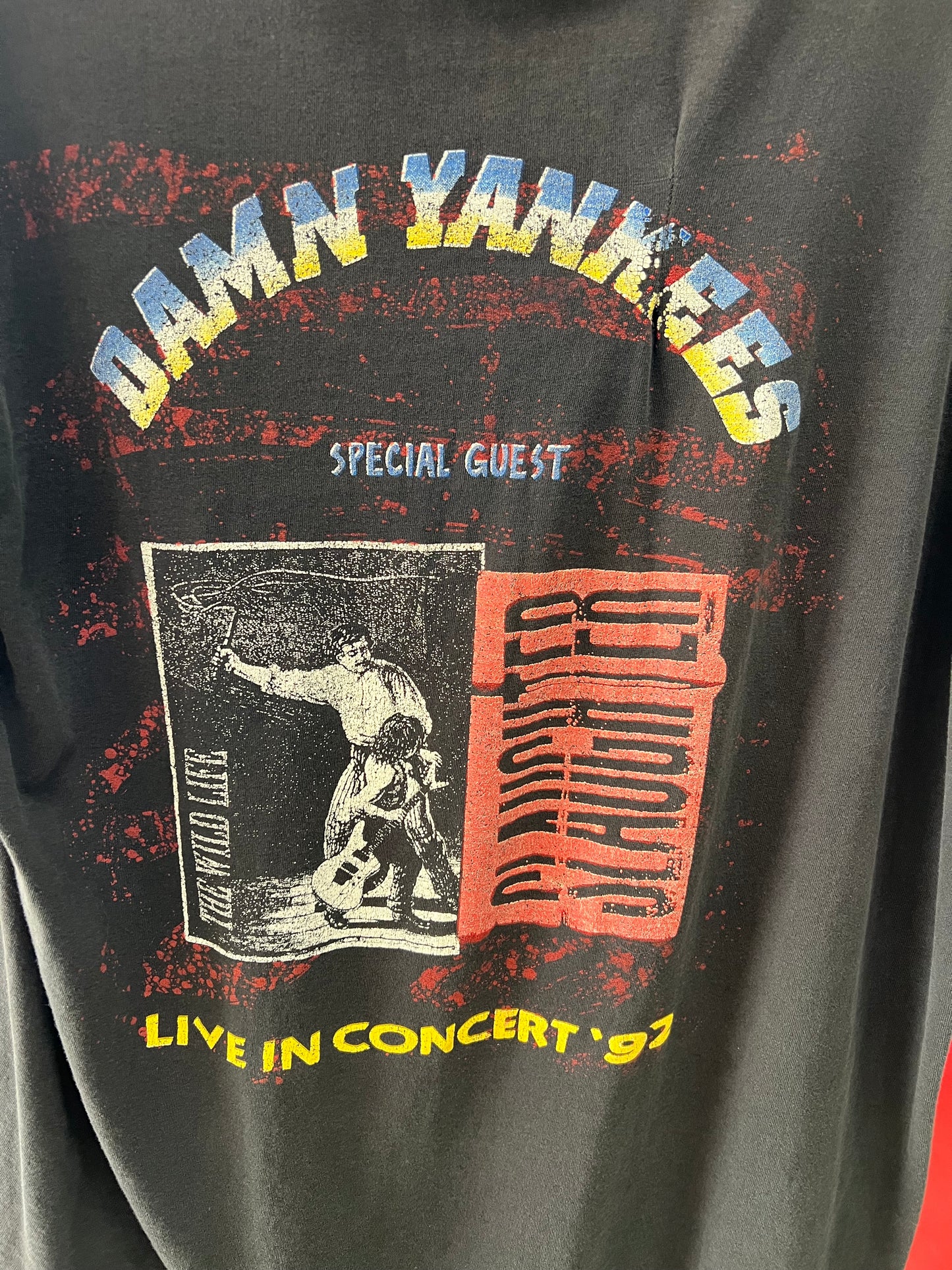 Vintage Damn Yankees Don’t Tread ‘92 with Slaughter RARE Concert Band Tee Shirt