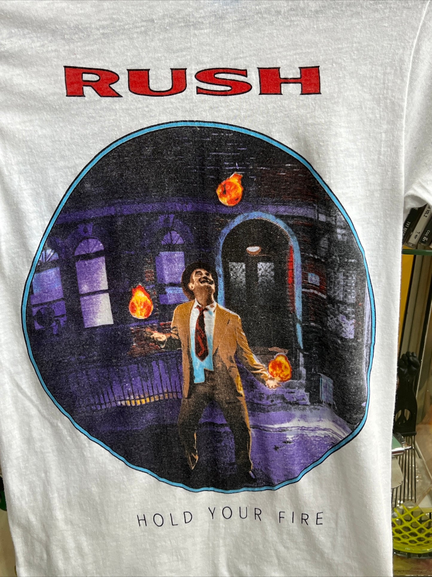 Vintage 80s Rush Hold Your Fire Band Tour Concert T Shirt Band Tee