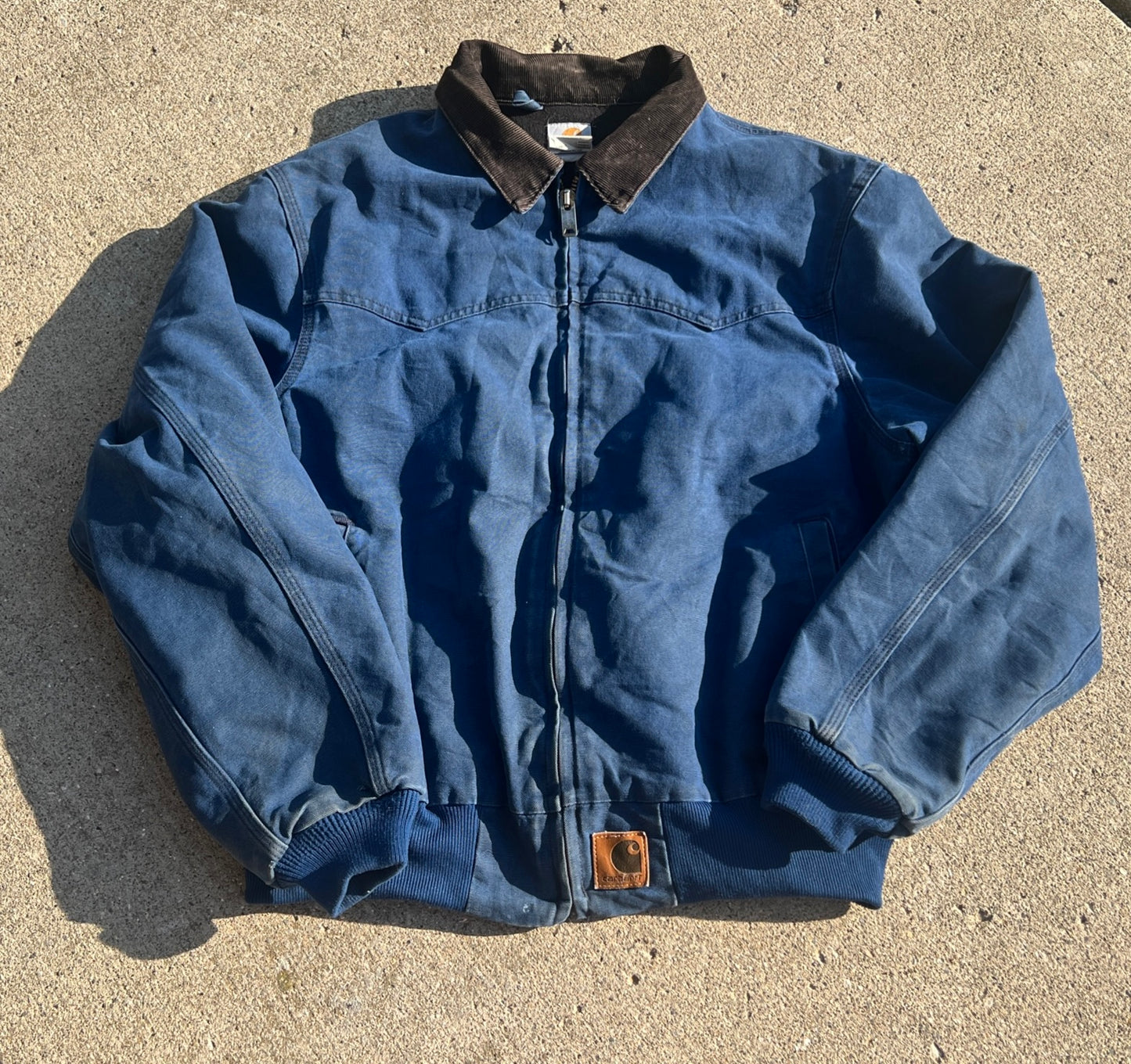 Vintage Y2K Carhartt J14 BLU Faded Blue Santa Fe Jacket Size XL
