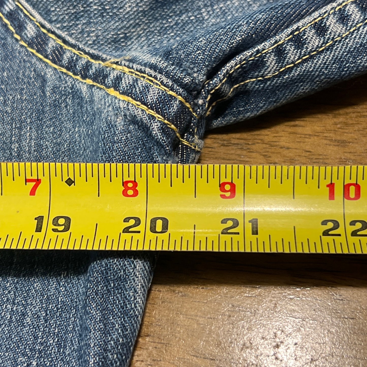 Vintage Lee 101J Sanforized Denim Jacket 38 Blue Union Made 1960's Distressed