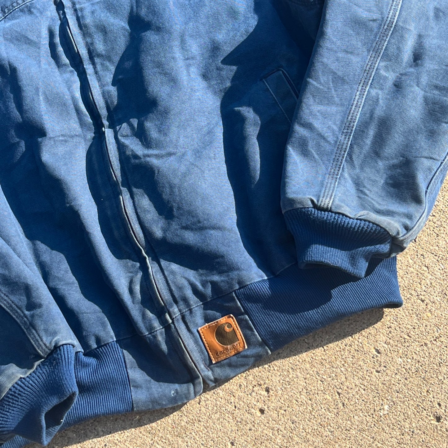 Vintage Y2K Carhartt J14 BLU Faded Blue Santa Fe Jacket Size XL