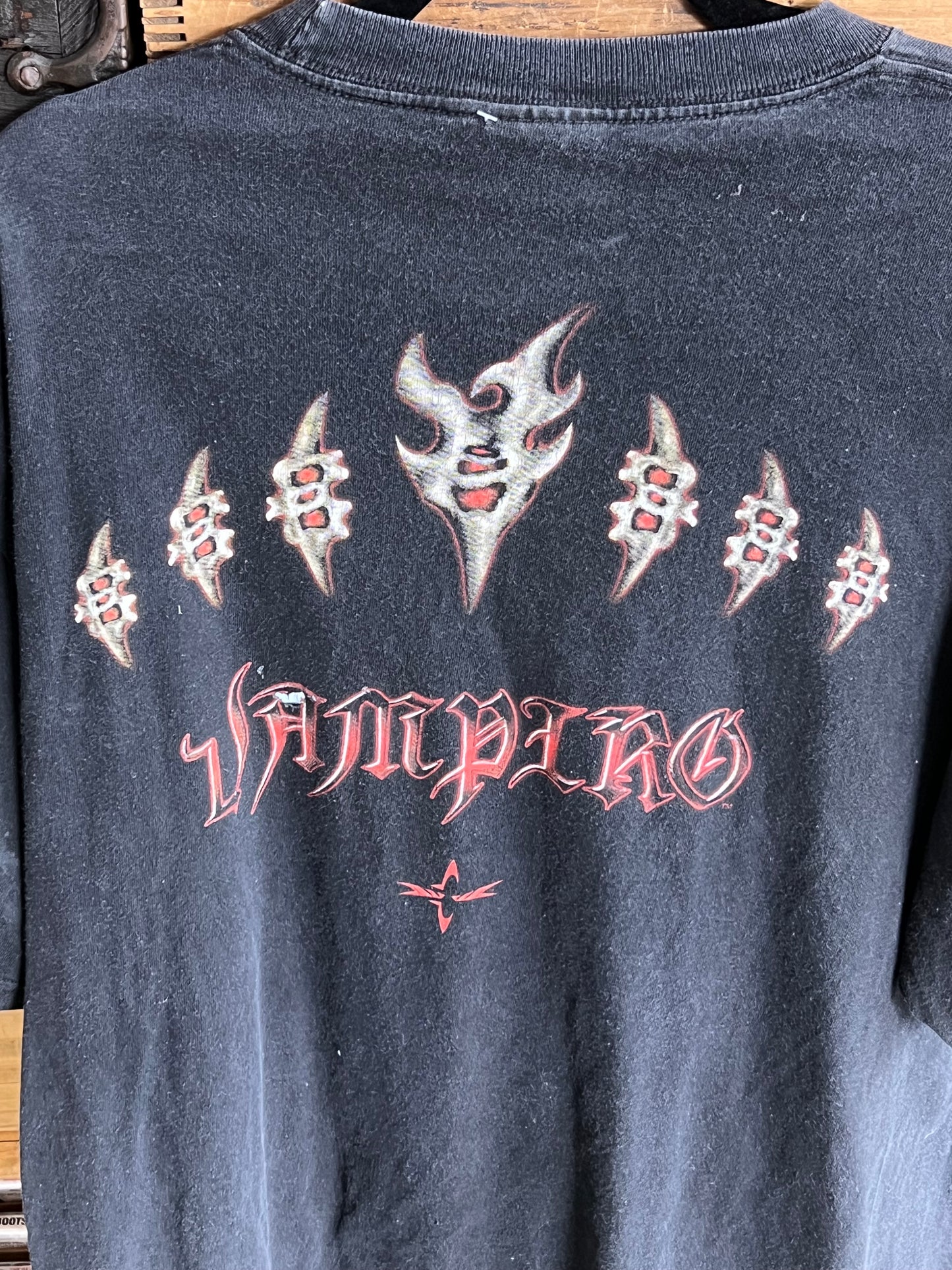 Vintage Vampiro WCW Wrestling T Shirt Thrashed Tee 90s