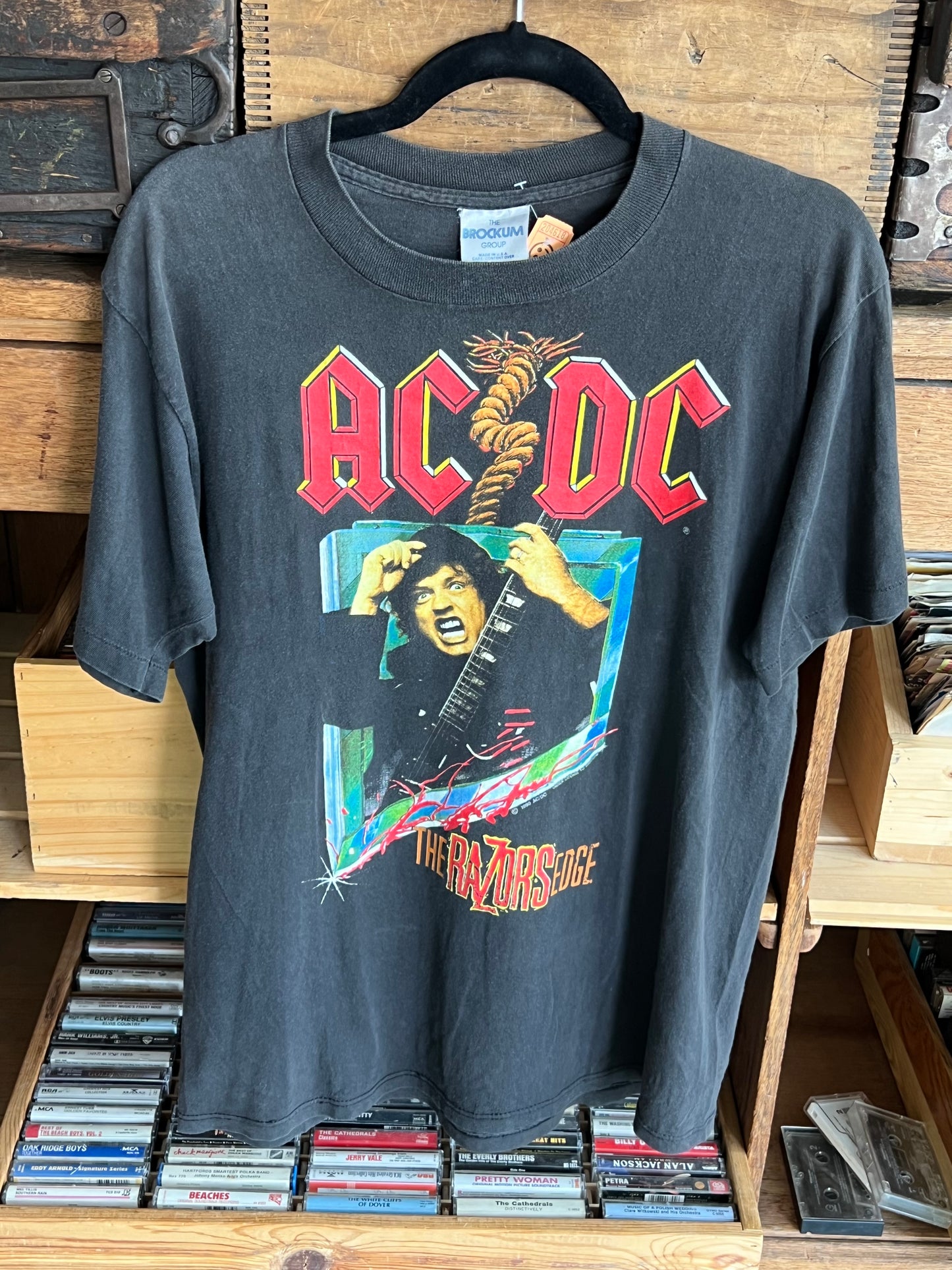 Vintage 90s AC/DC Razors Edge Concert Band Tee