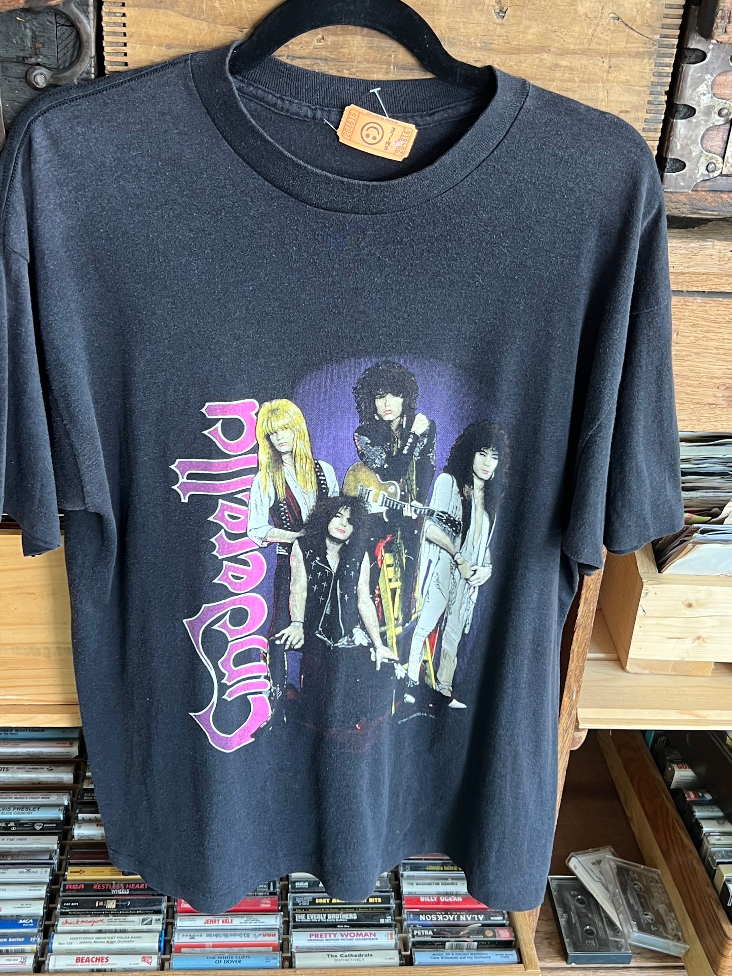 Vintage 1988 Cinderella Concert Band Tee Shirt Hair Band