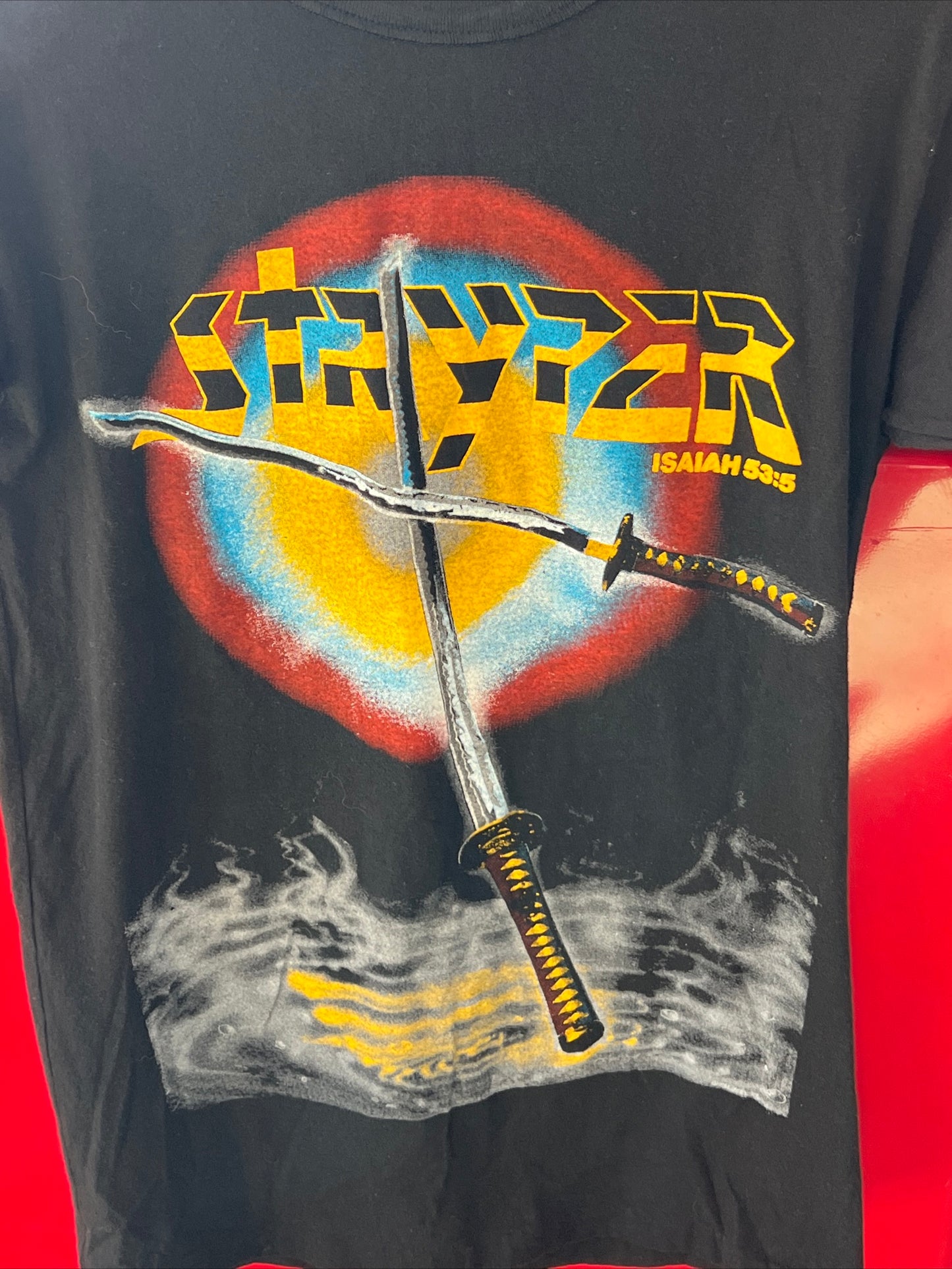 VTG 80s Stryper Soldiers Under Command Tour Concert Band Shirt Original