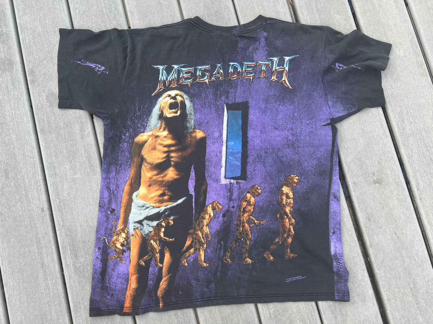 Original Megadeth Countdown to Extinction AOP Band Concert Tee Shirt Brockum