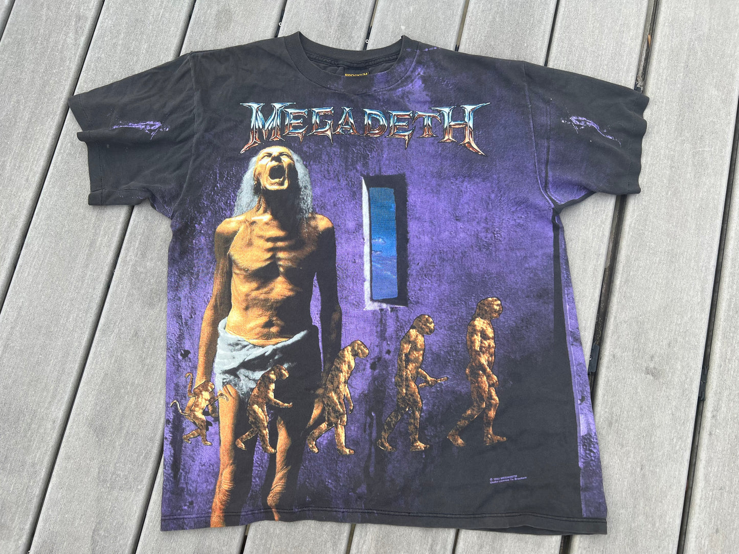 Original Megadeth Countdown to Extinction AOP Band Concert Tee Shirt Brockum