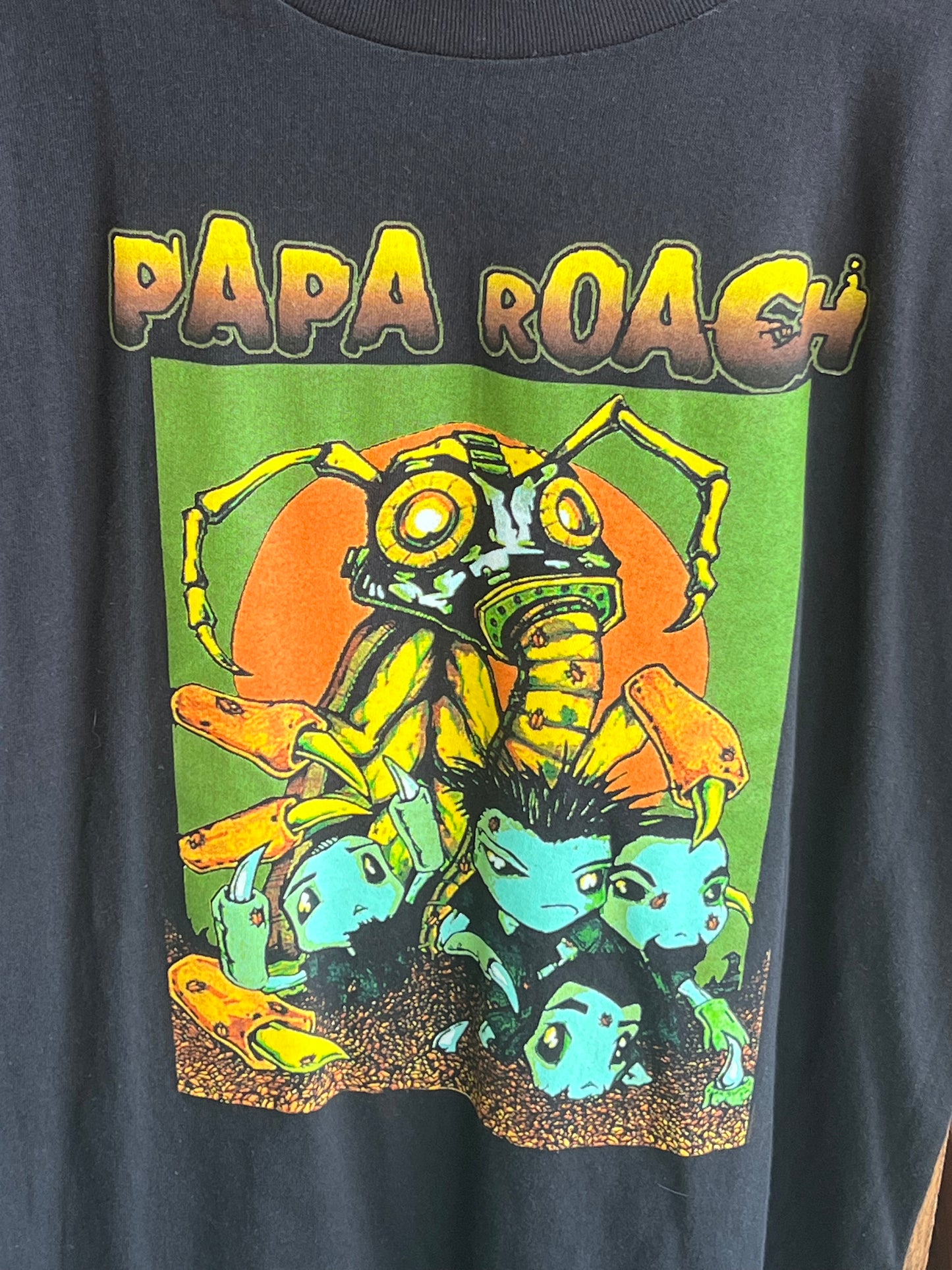 Vintage Papa Roach T Shirt Big Print Graphic Concert Band Tee