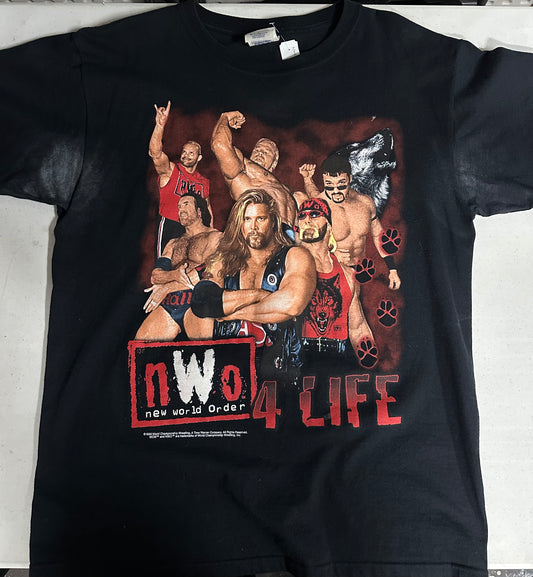 Vintage Black "n.W.o. 4 Life" T-Shirt