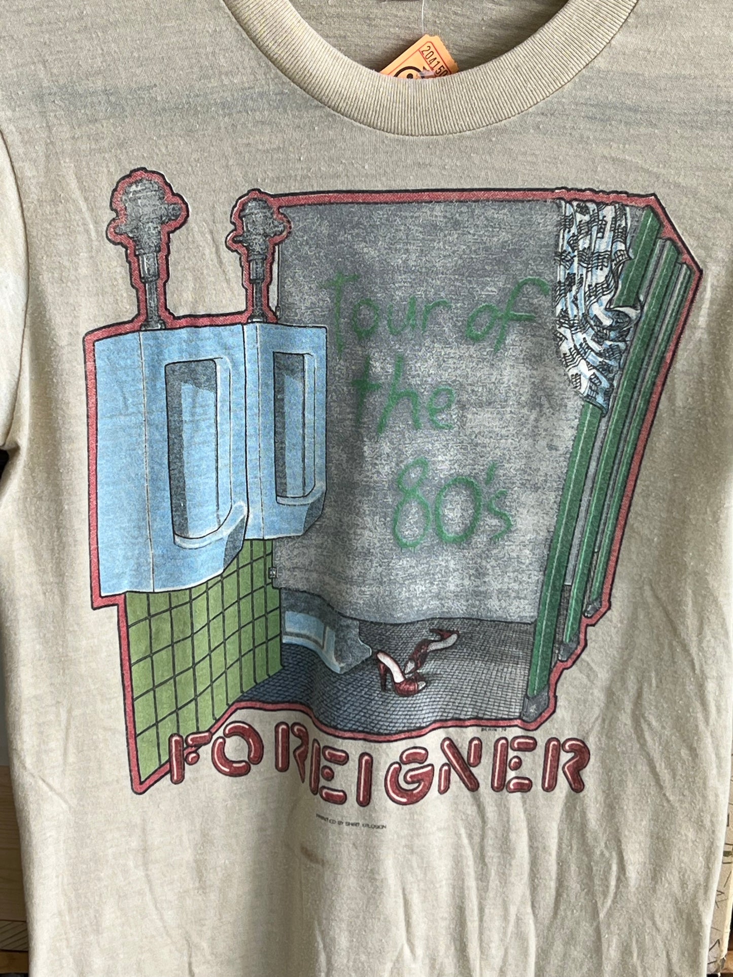 Vintage 1980s Foreigner Tour of the 80s Concert Tee Band T Shirt