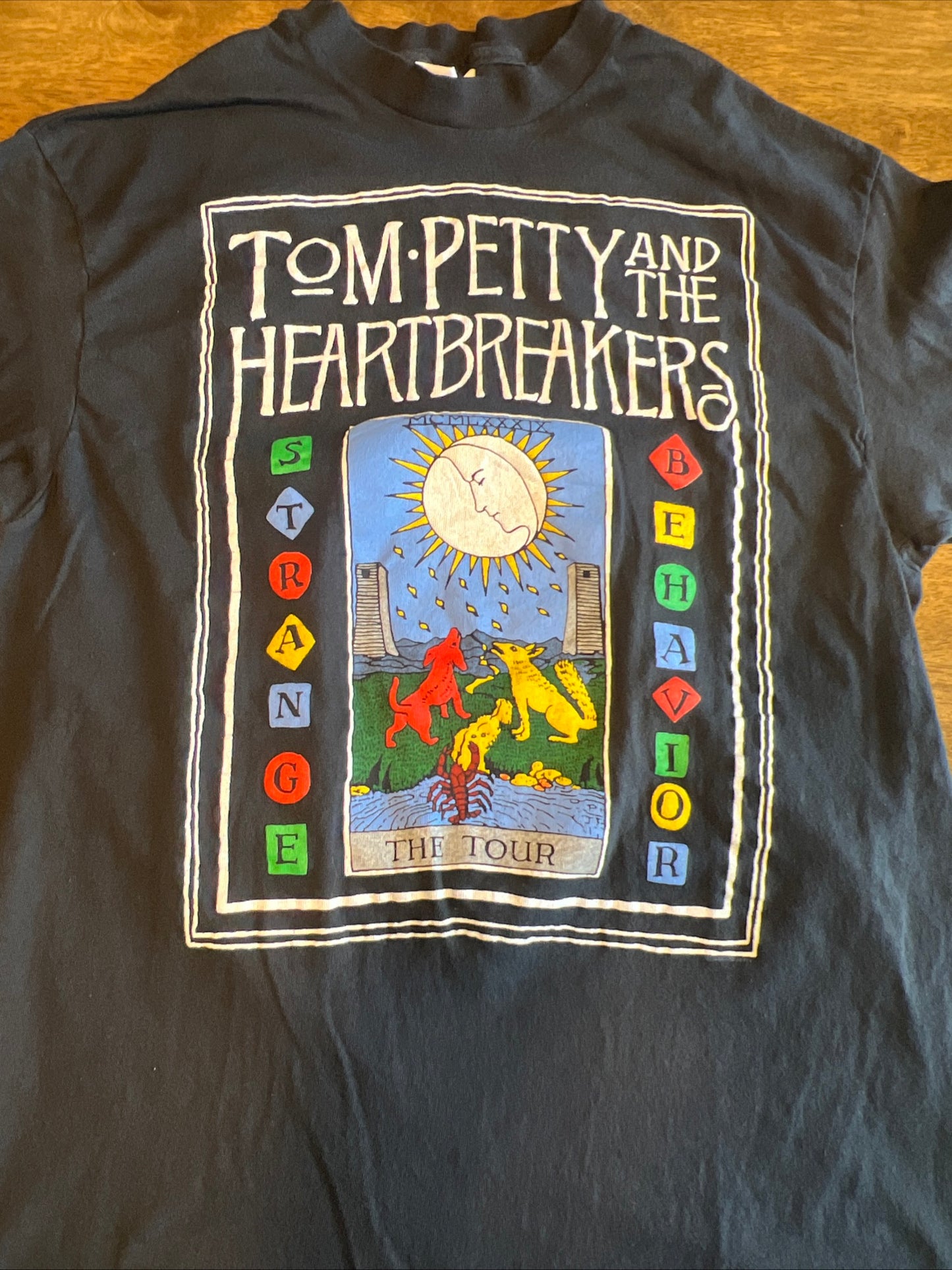 Vintage Tom Petty & The Heartbreakers T Shirt Strange Behavior Tour 1990