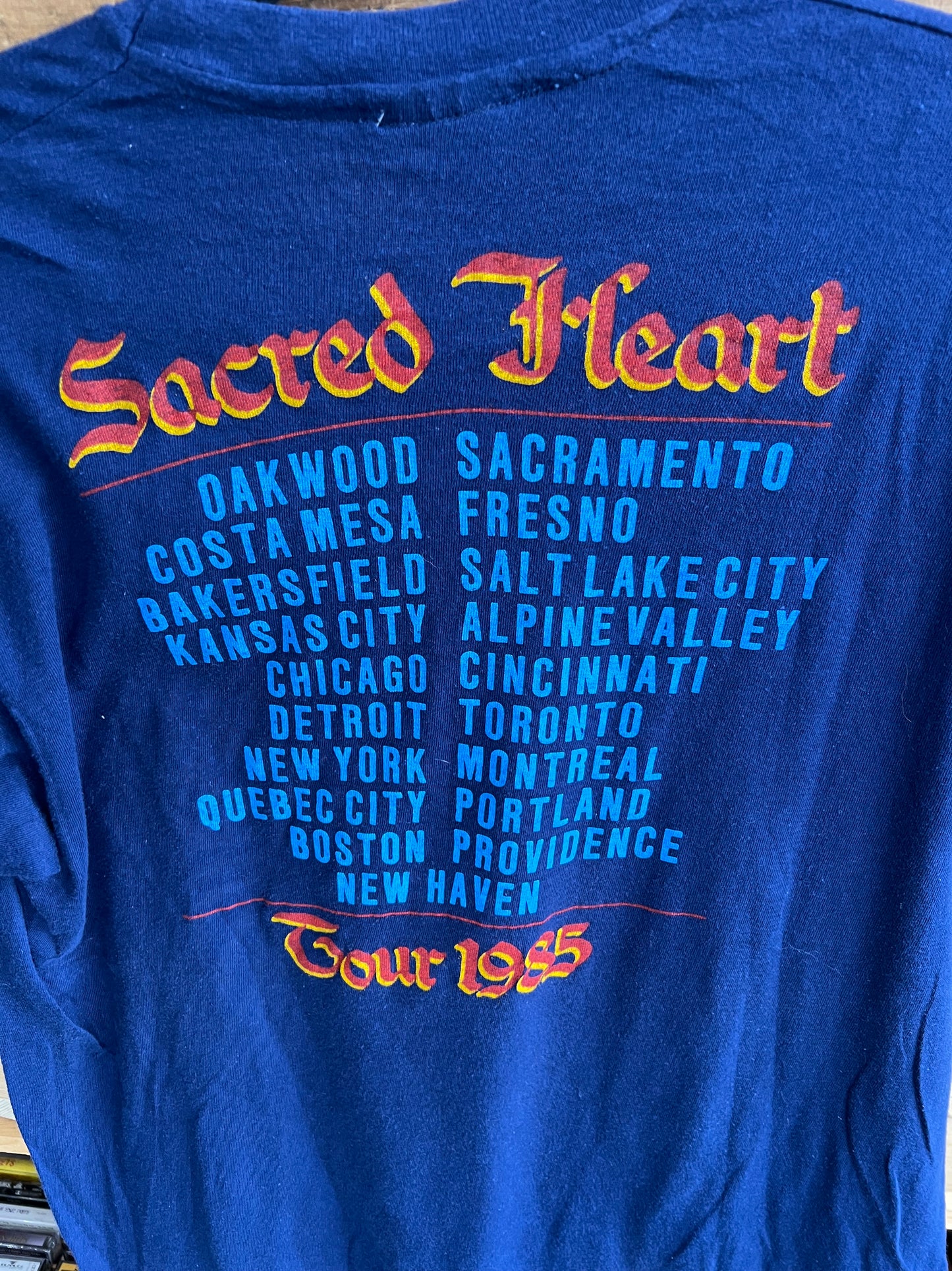 Vintage 1985 Dio Sacred Heart Concert Tour Band Tee Shirt