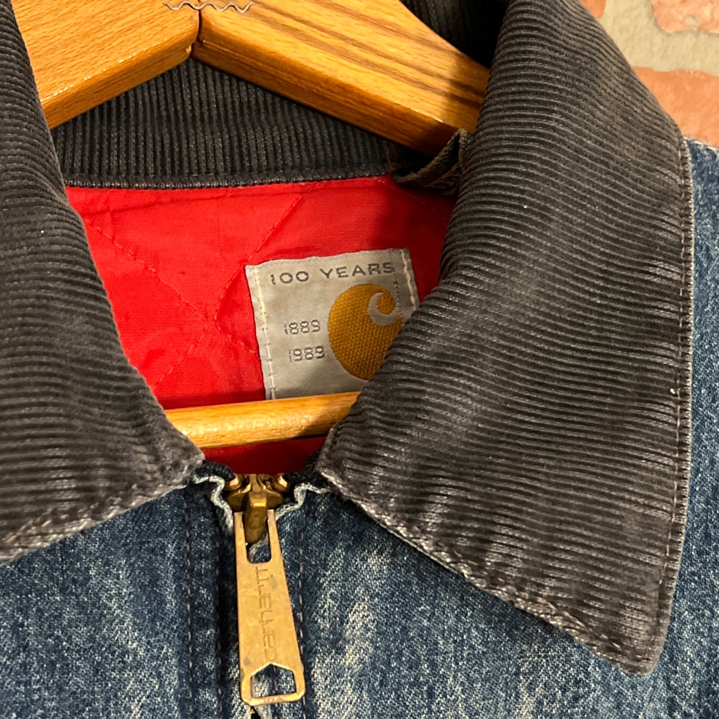 Vintage 80s Denim Carhartt 100th Anniversary Detroit Jacket Detroiter RARE