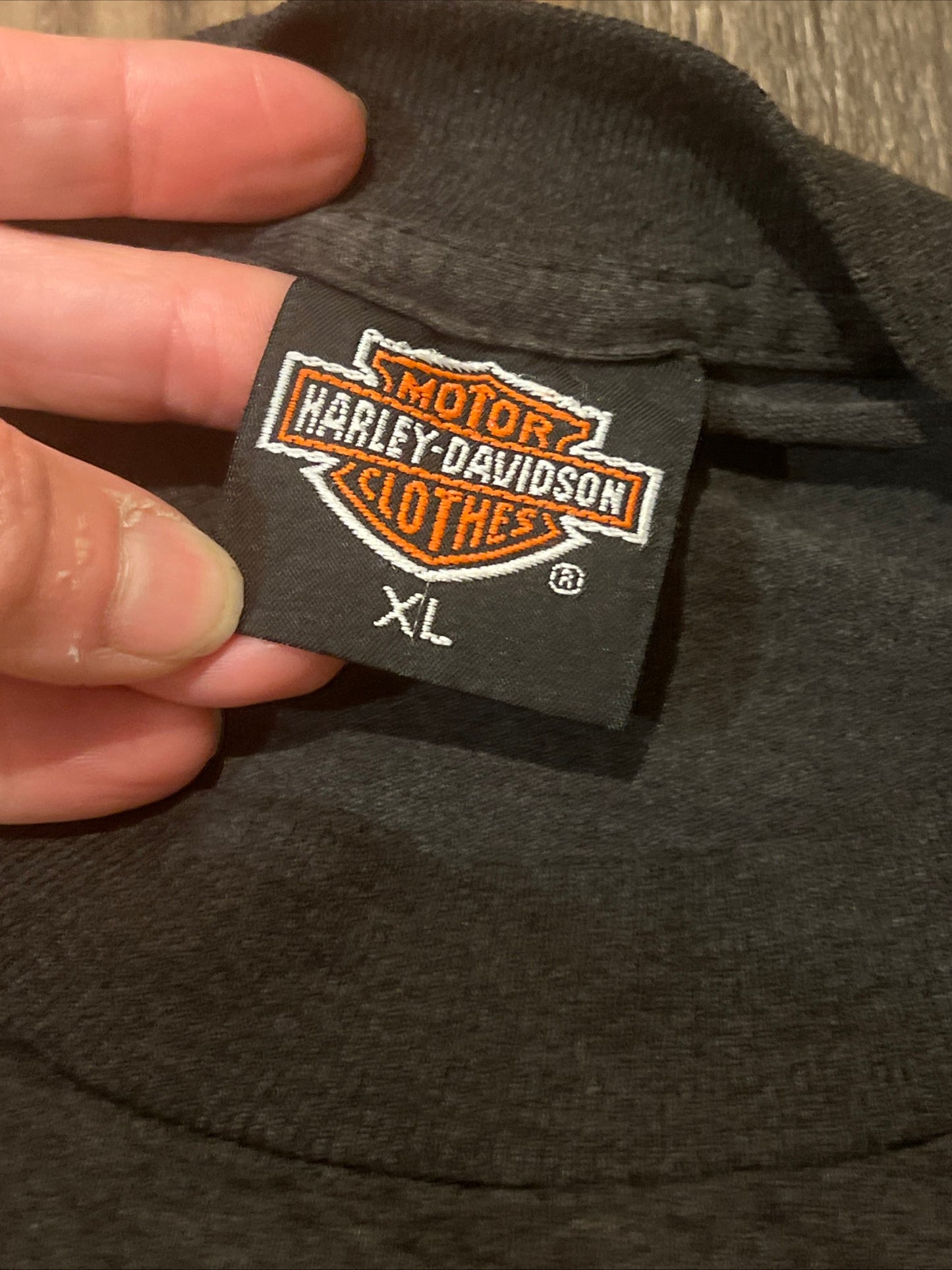 Vintage 80s Harley Davidson 3D Emblem Last Biker on Earth Tee Shirt Single Stitch XL