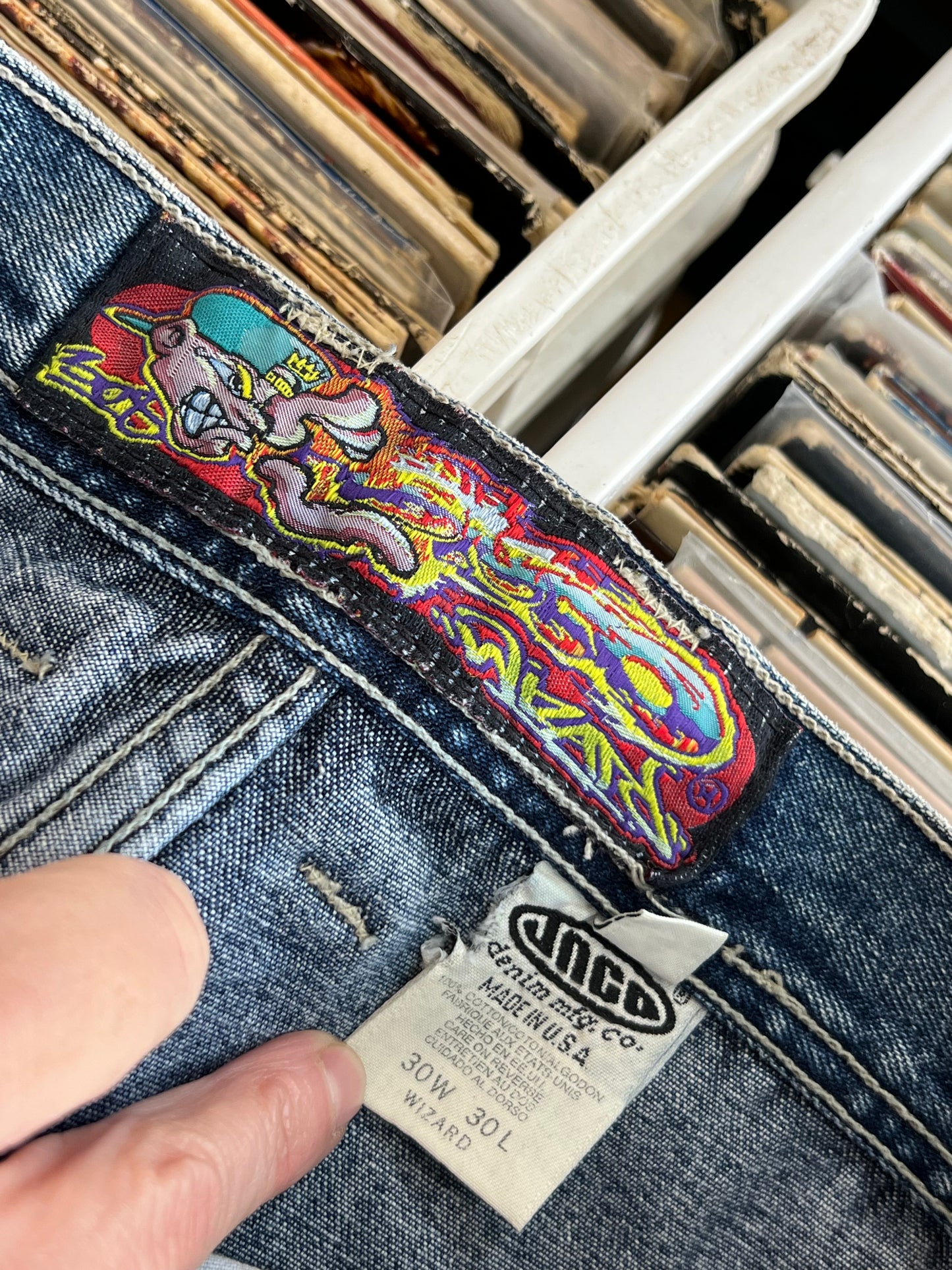 Vintage 1990s JNCO Wizard Jeans Skater Skateboard Denim 90s Streetwear