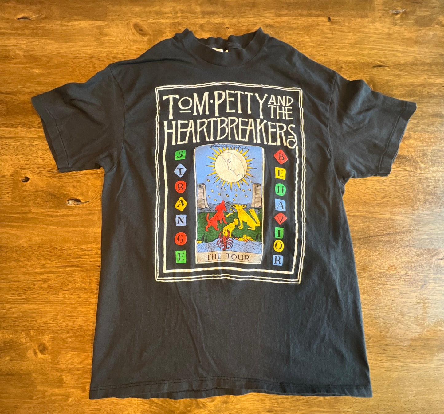 Vintage Tom Petty & The Heartbreakers T Shirt Strange Behavior Tour 1990