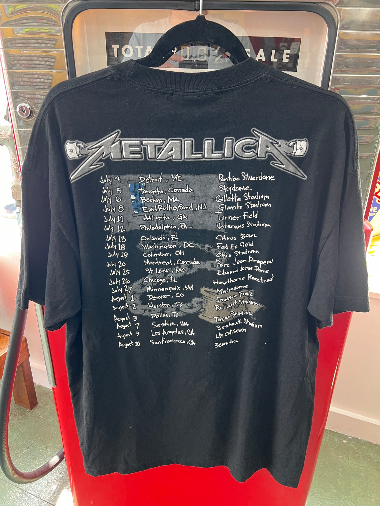 Metallica Summer Sanitarium 2003 Concert Band Tee Shirt