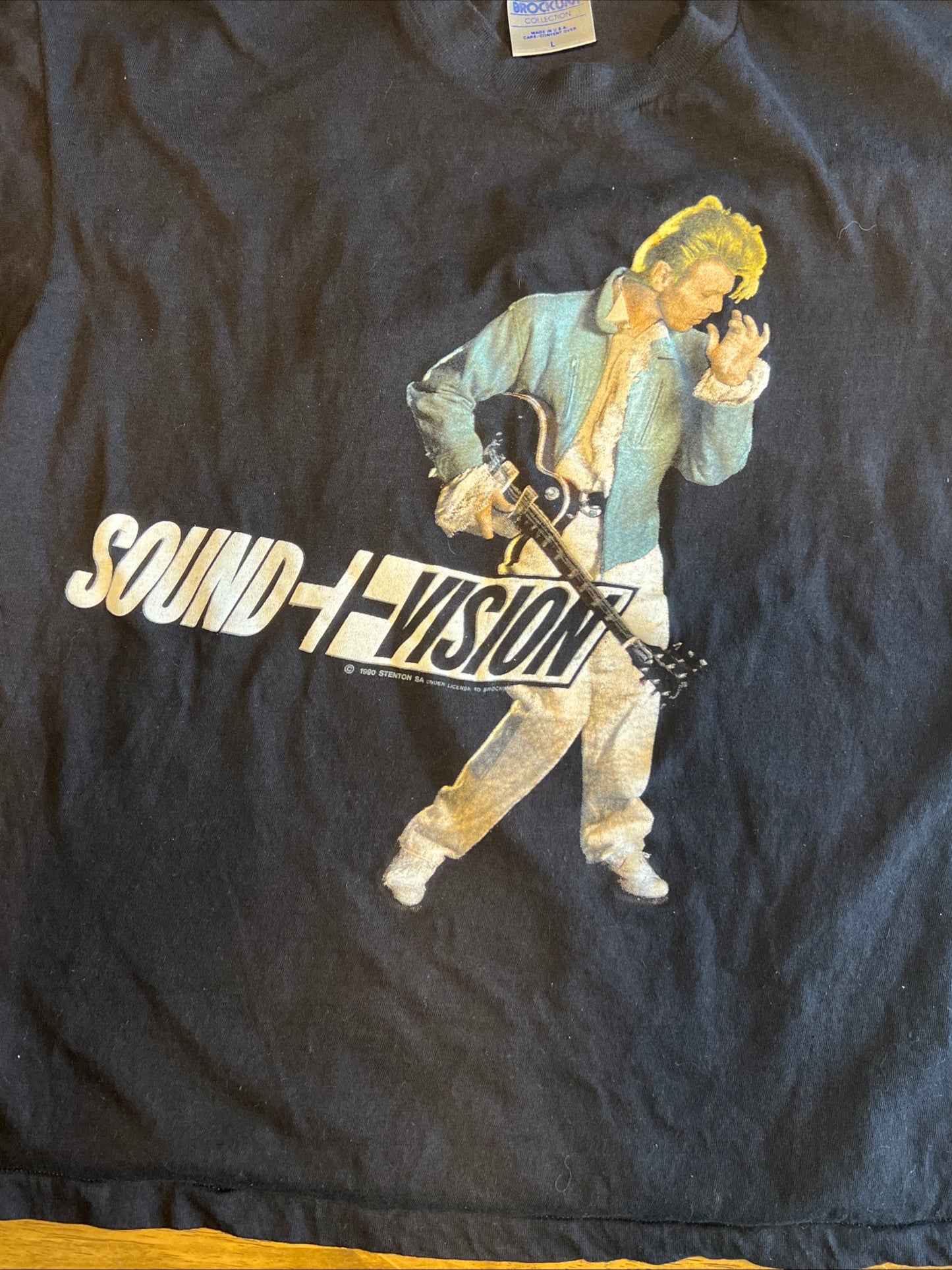 Vintage David Bowie Tour Sound Vision T-Shirt 1990 Brockum