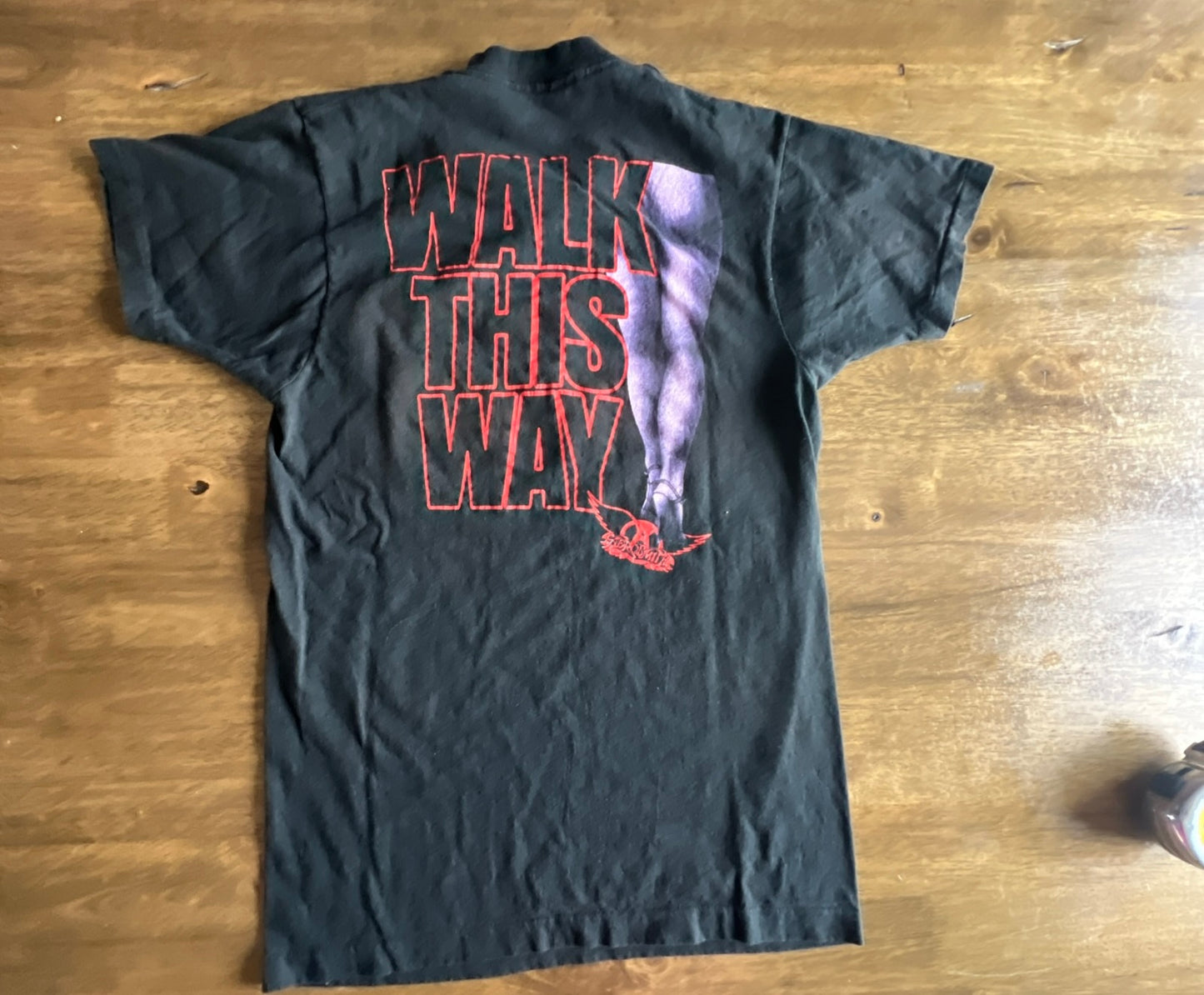 Vintage 1988 Aerosmith Walk This Way Band Concert T Shirt Large Tee