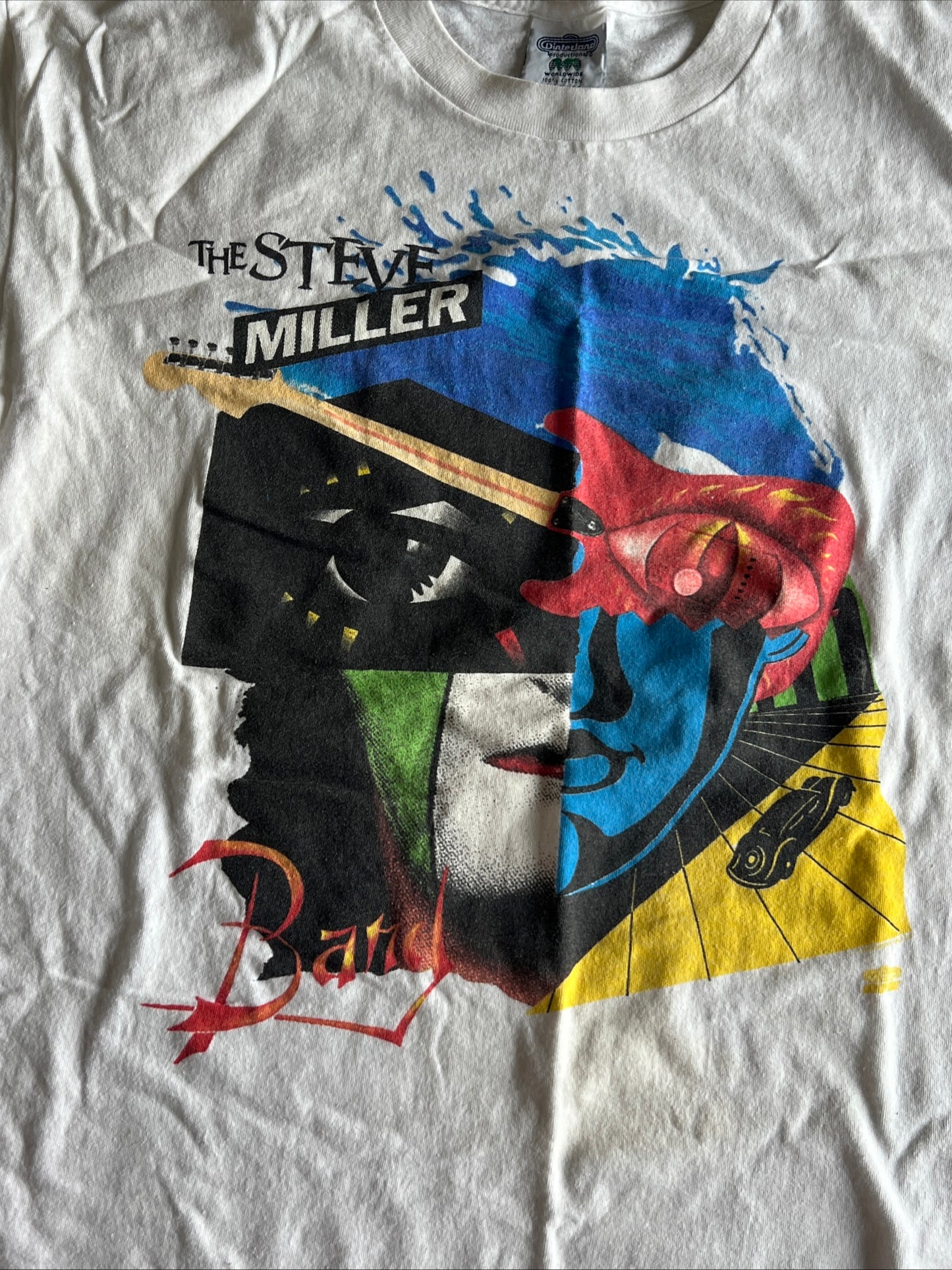 VTG 90s Steve Miller Band Concert Tee Wide River Tour Shirt Winterland XL