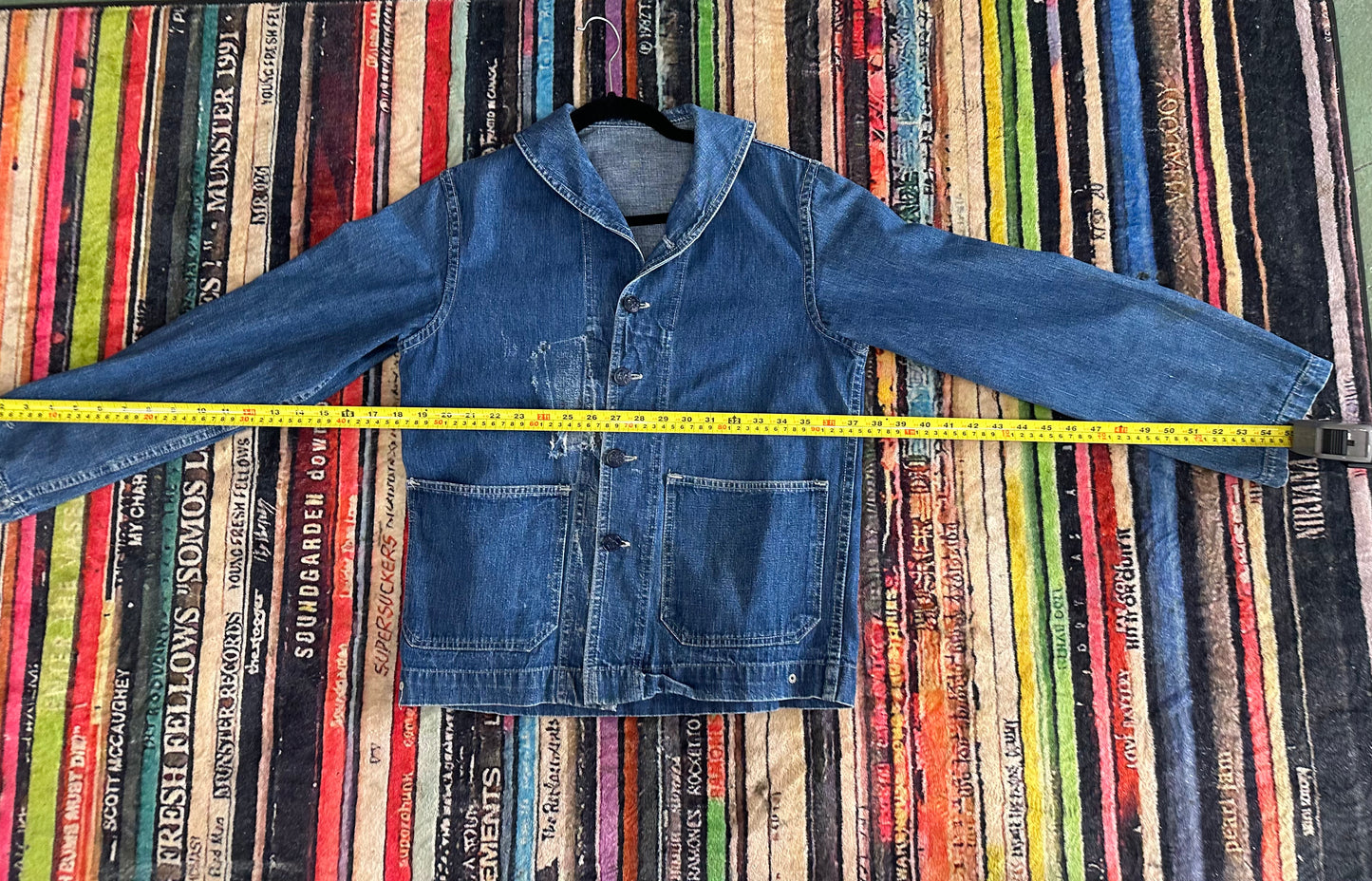 Genuine Original WWII Denim Shawl Collar Navy Denim Jacket