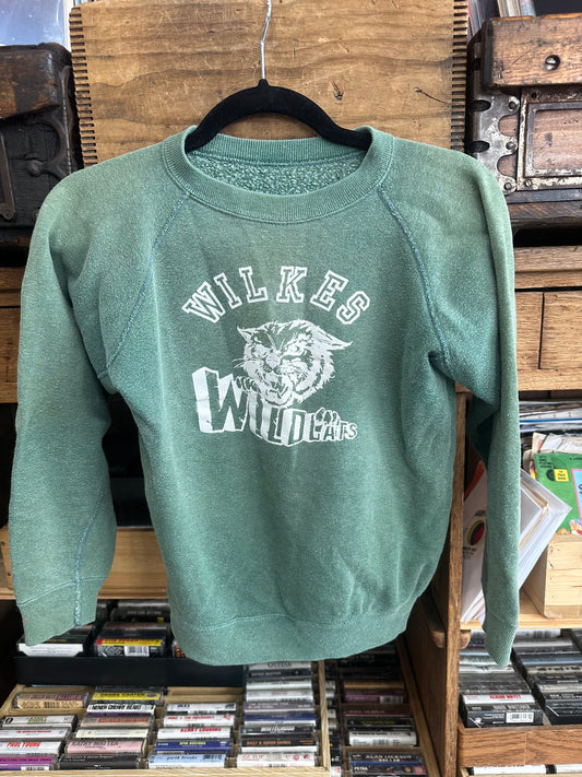 1960s Wilkes Wildcats School Crewneck Sweater