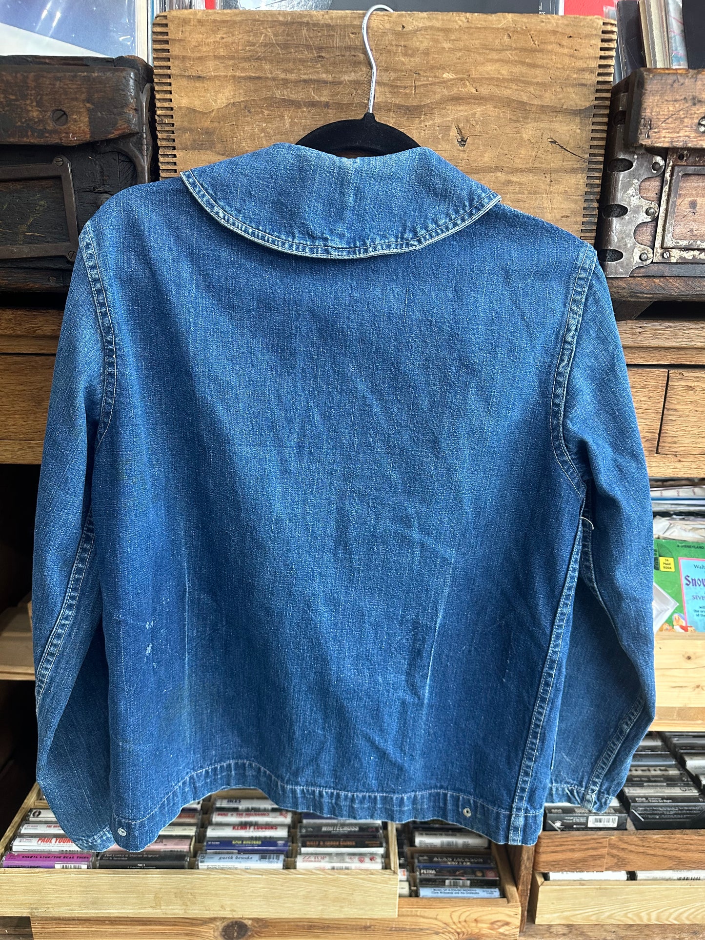 Genuine Original WWII Denim Shawl Collar Navy Denim Jacket