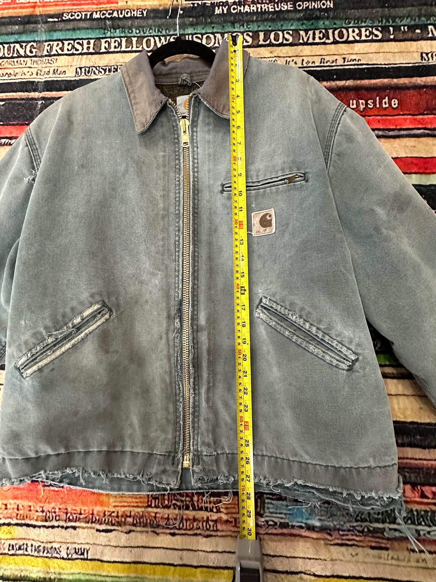 Vintage Rare Carhartt Blanket Lined Detroiter Jacket