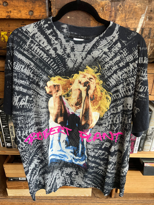Vintage 90s Robert Plant AOP Concert Shirt LED Zeppelin Band Tee
