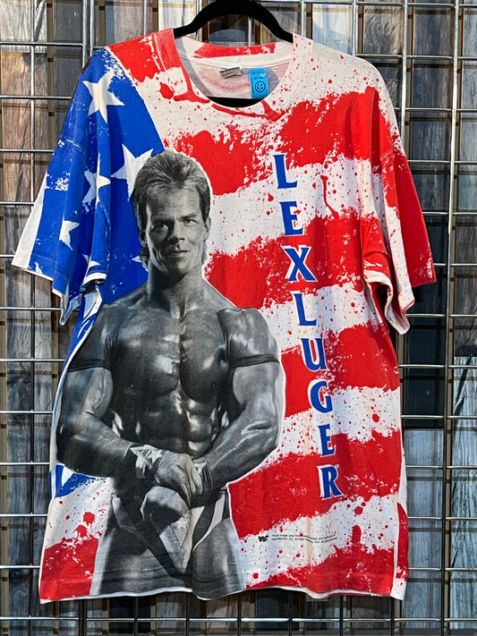 Vintage 90s Lex Luger AOP WWF Wrestling Shirt