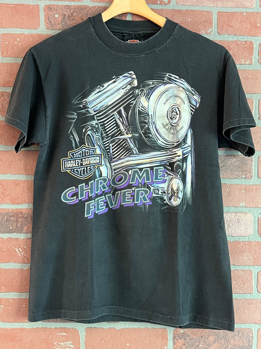 Vintage 90s Harley Davidson Chrome Fever T Shirt